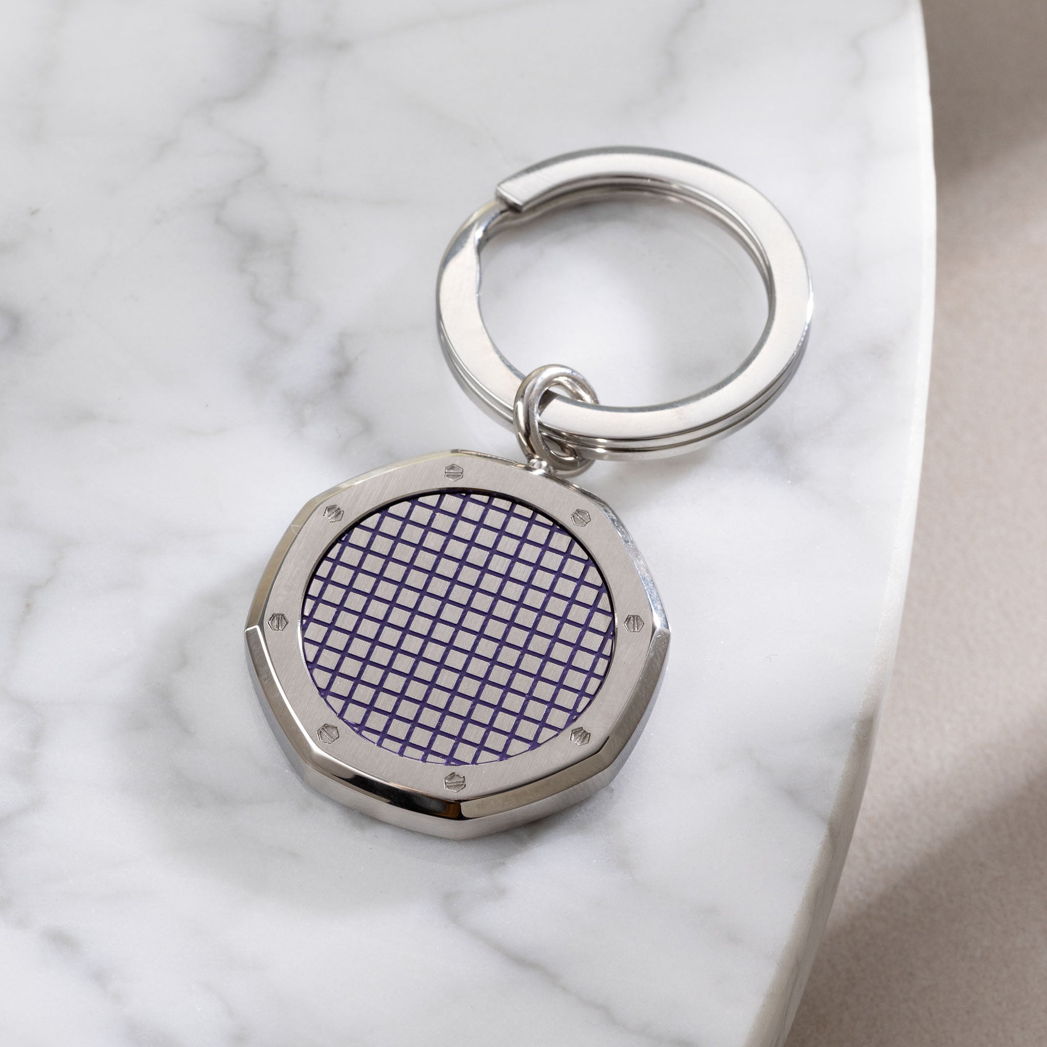 Audemars Piguet Royal Oak steel  Key Ring "petite tapisserie"