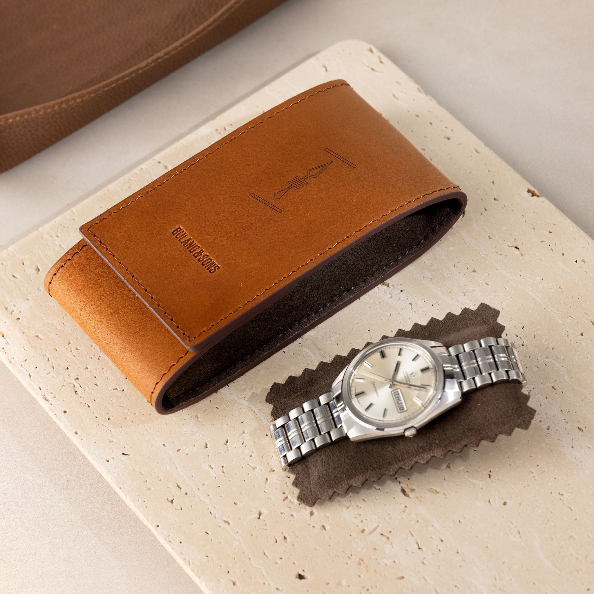 Arrow Barenia Cognac Brown Leather Watch Pouch