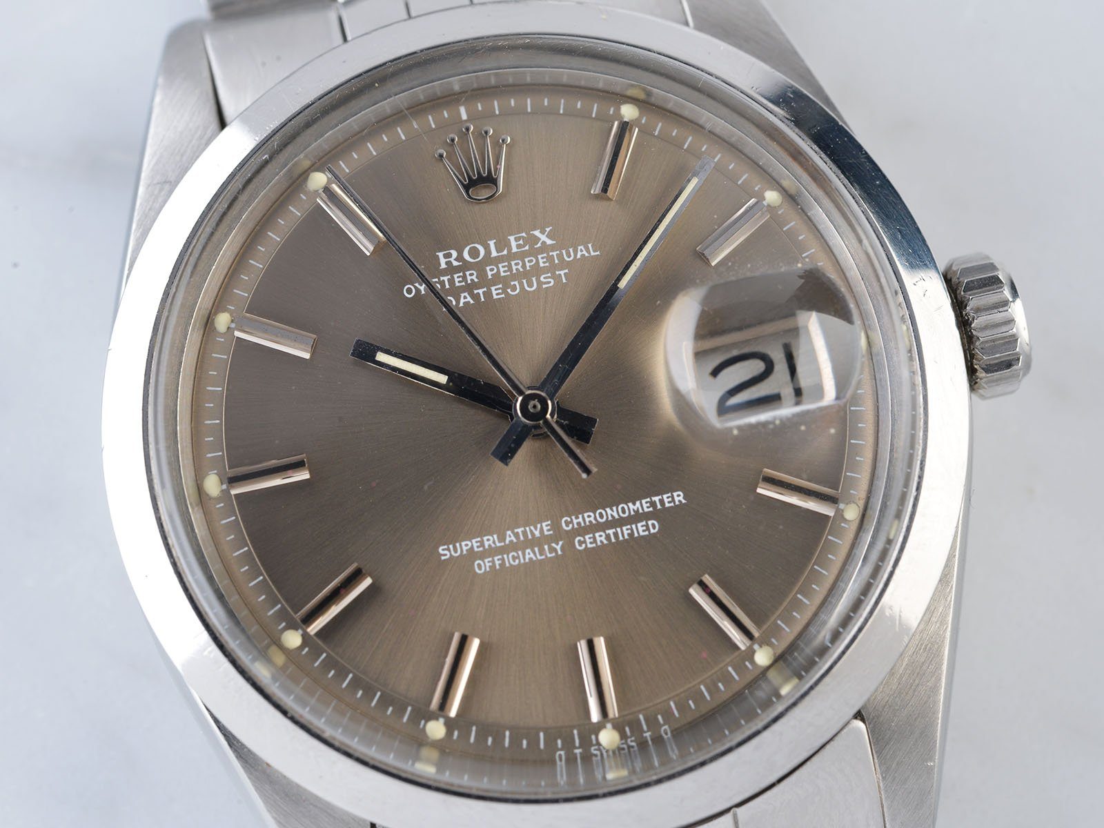 ROLEX 1600 DATEJUST BROWN SIGMA DIAL