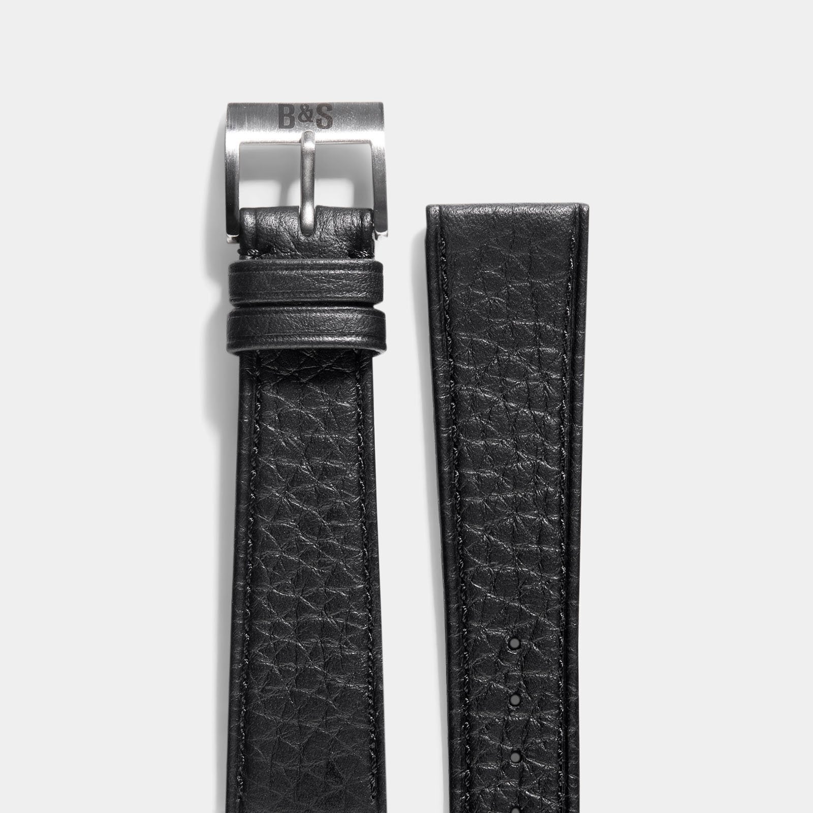 Taurillon Zwart Speedy Leren Horlogeband