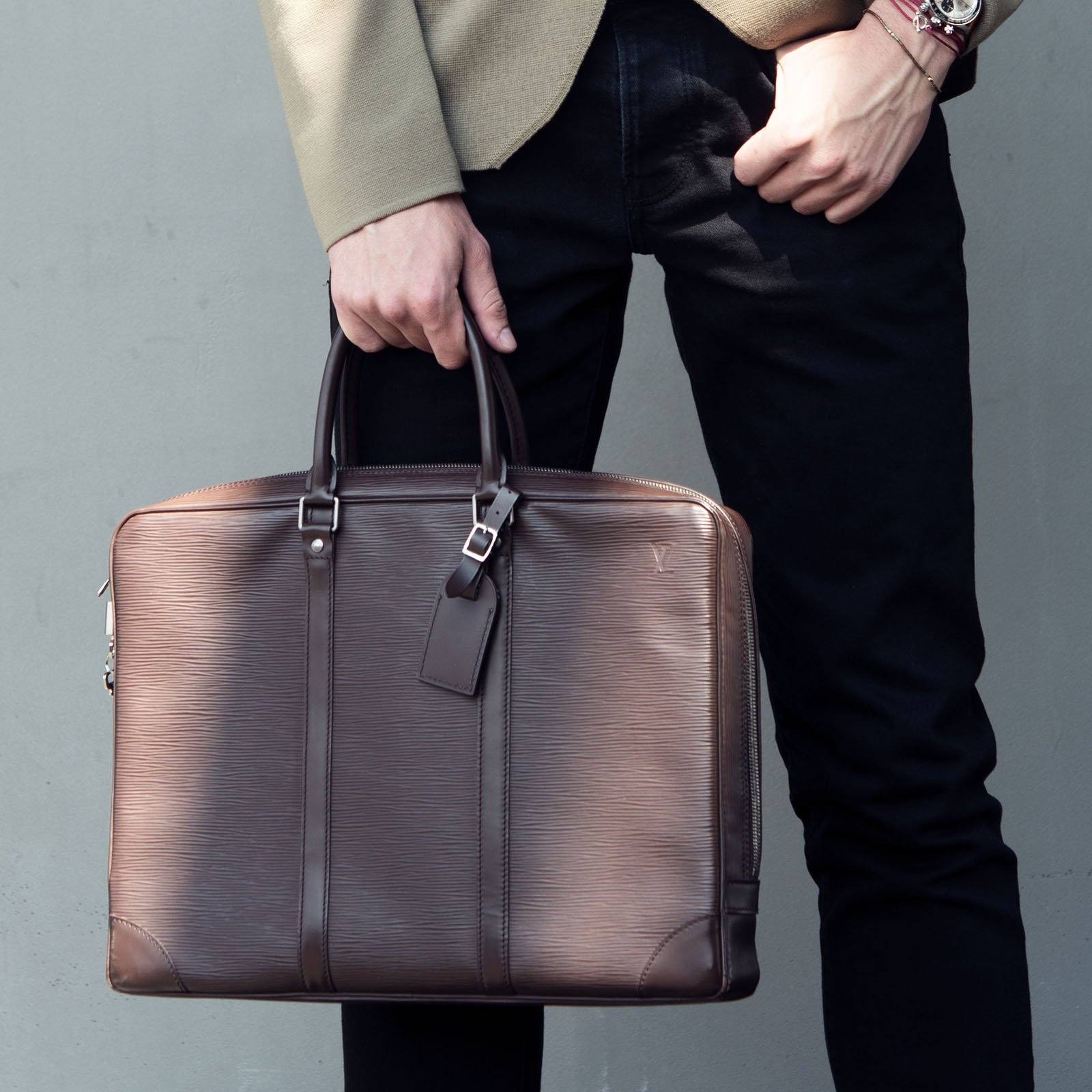 Louis Vuitton Porte Documents Voyage Brown Epi