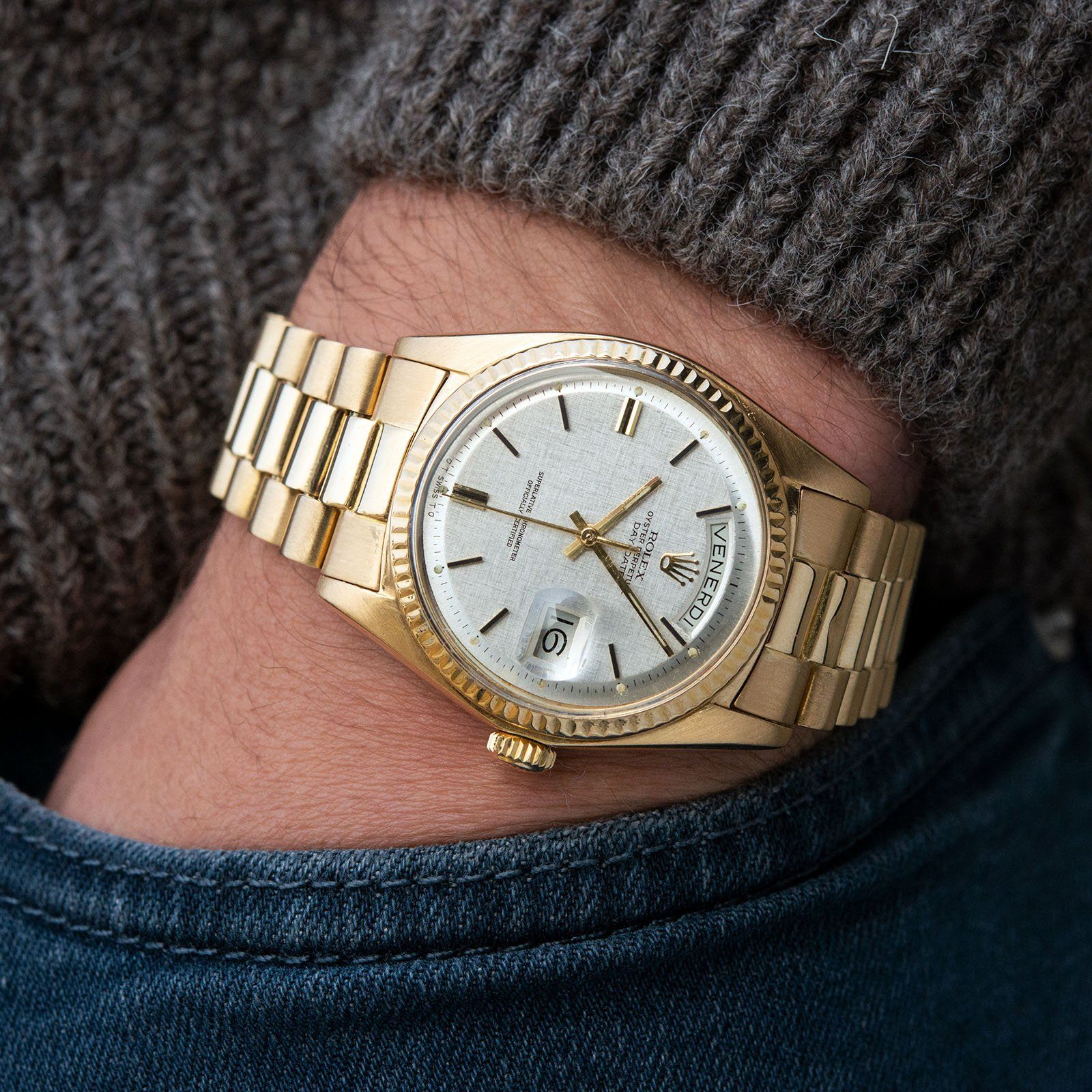 Rolex Day-Date Linen Dial 1803