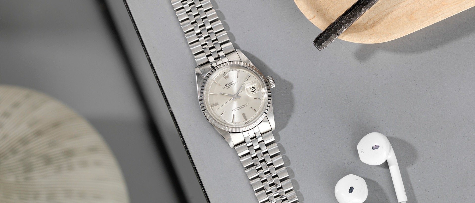 Rolex Datejust Silver Door-Stop Dial 1603