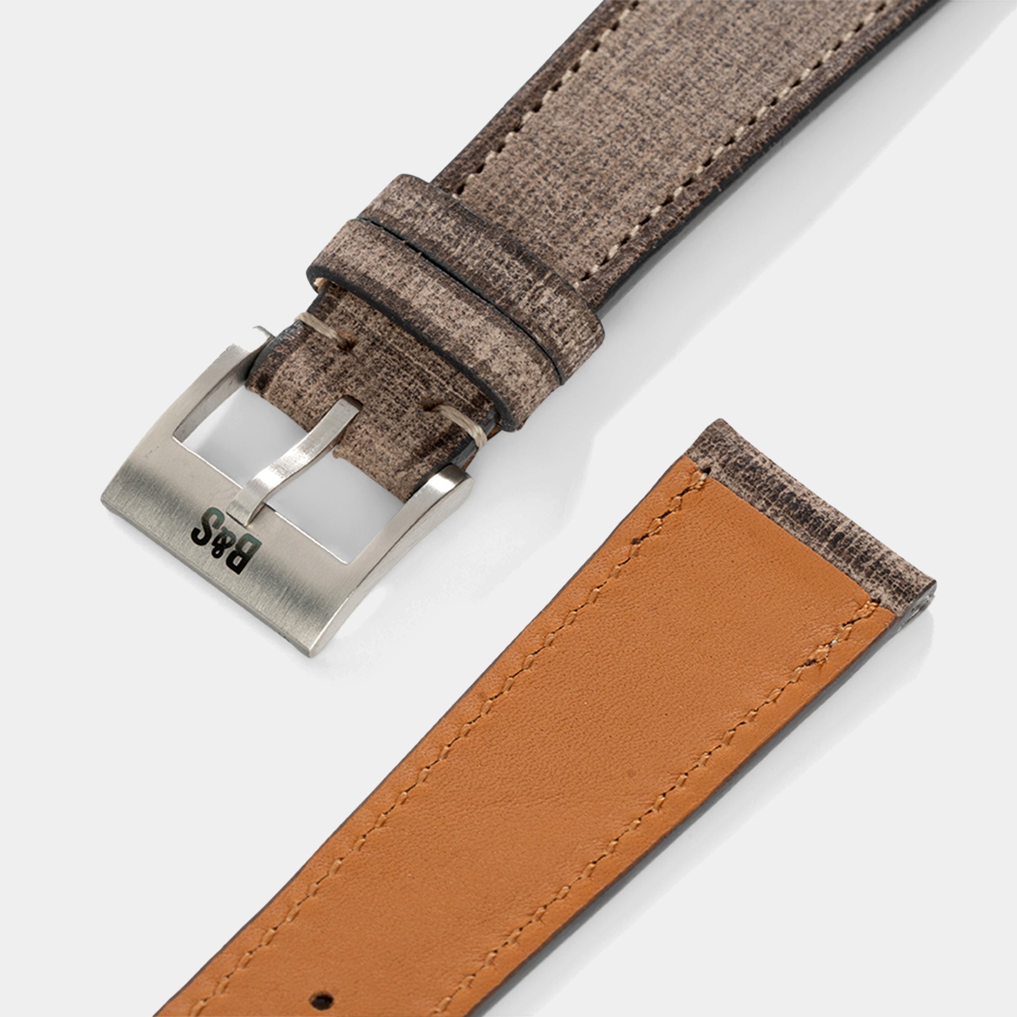 Horlogeband voor Rolex Explorer 2 - Linen Leather Elegant Grey (20mm)