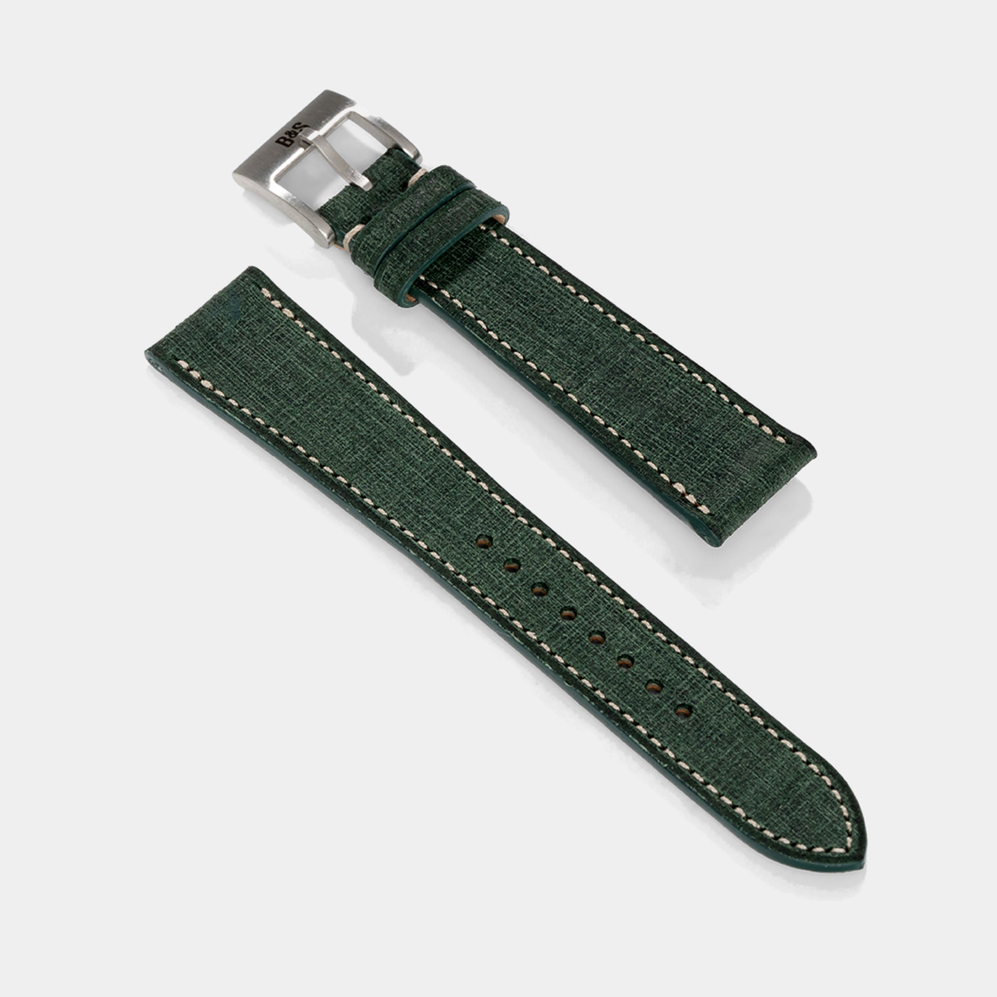 Horlogeband voor Rolex Seadweller - Green Linen Leather