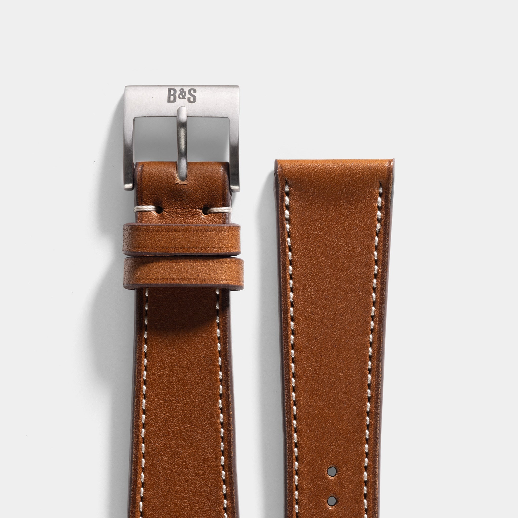 Barenia Cognac Brown Leren Horlogeband