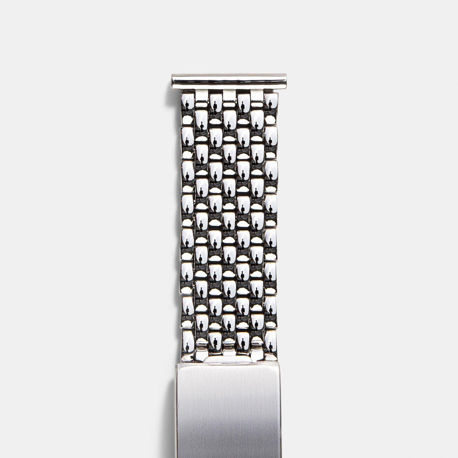 Beads Of Rice volledig gepolijste Horlogearmband - rechte endlinks - Lengte Lang