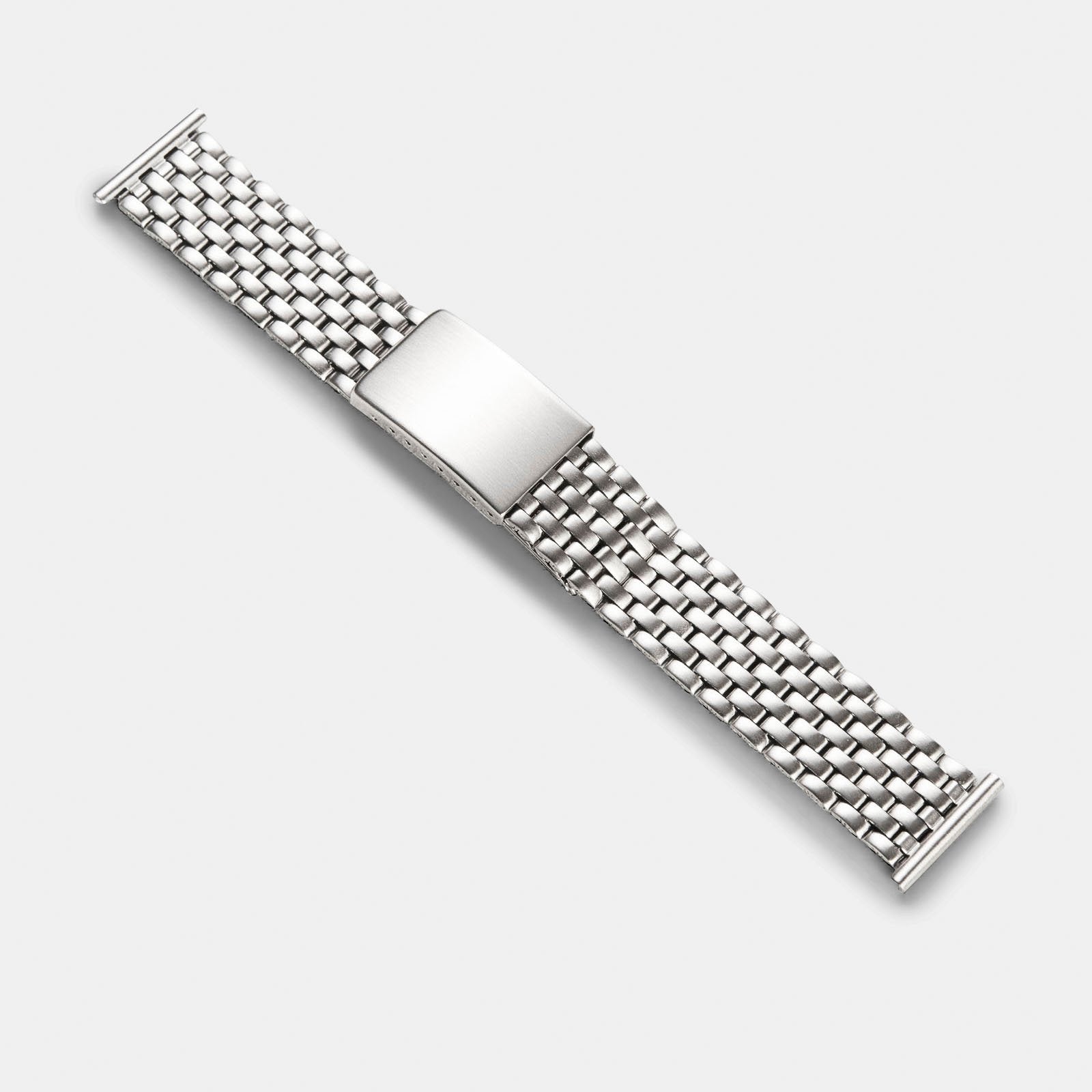 Beads Of Rice Horlogearmband - mat staal - rechte endlinks