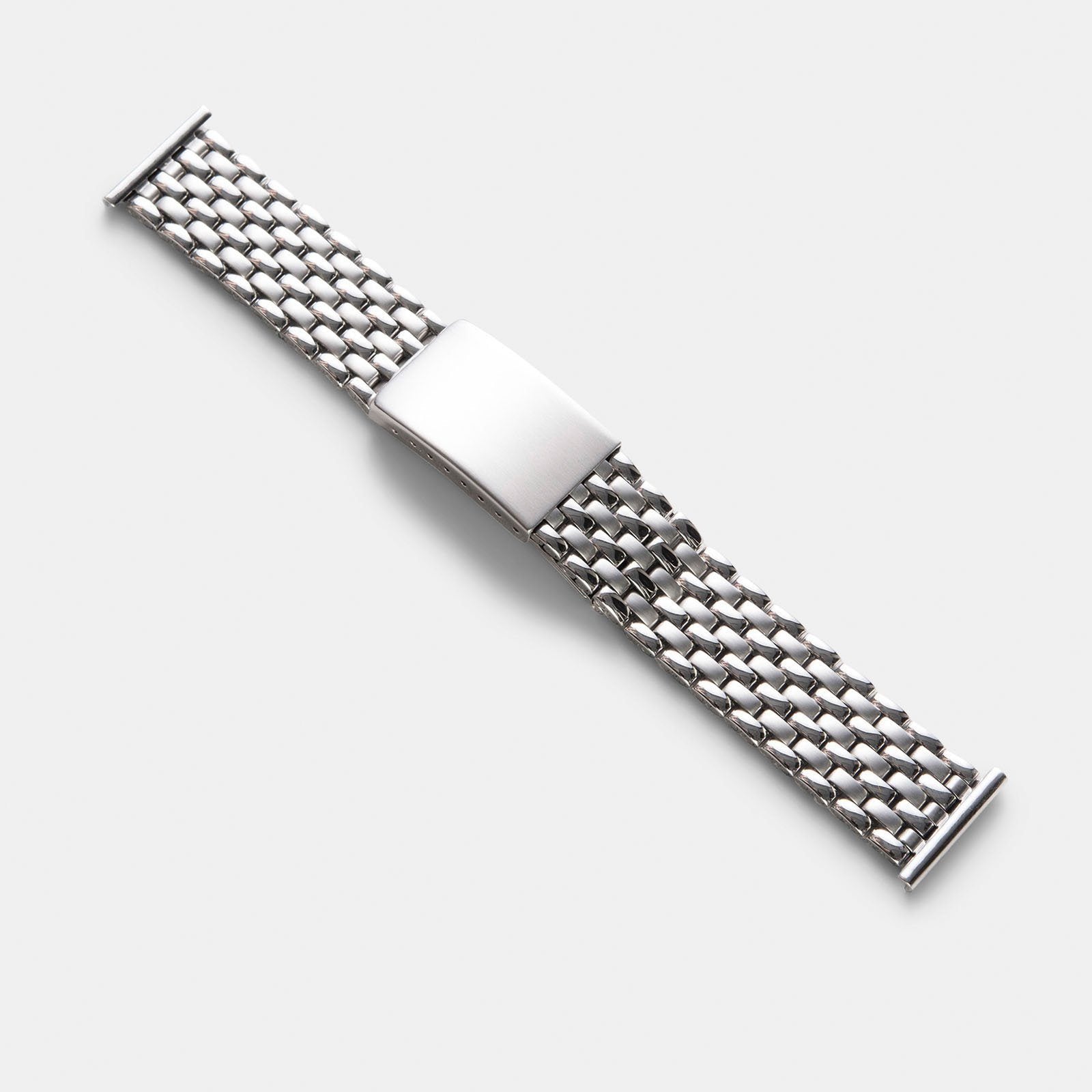 Beads Of Rice Horlogearmband mat/gepolijst - rechte endlinks - Lengte Lang