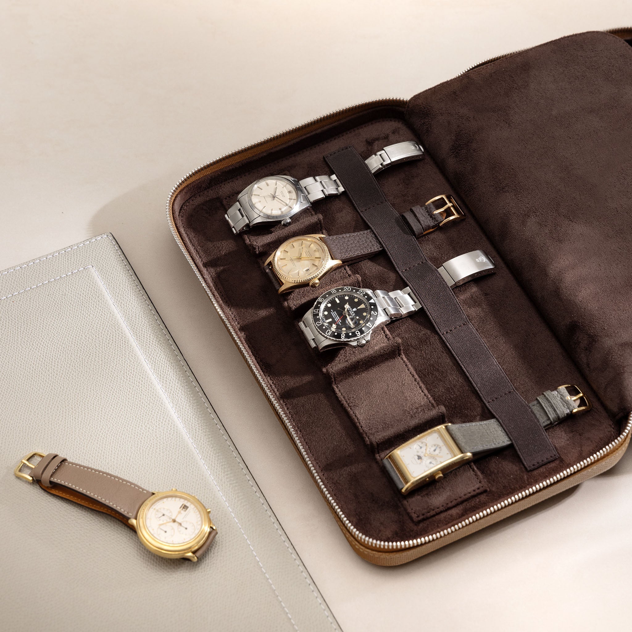 The Paris 10 Watch Leather Zip Folder - Jubilee Edition by JPM for Bulang and Sons