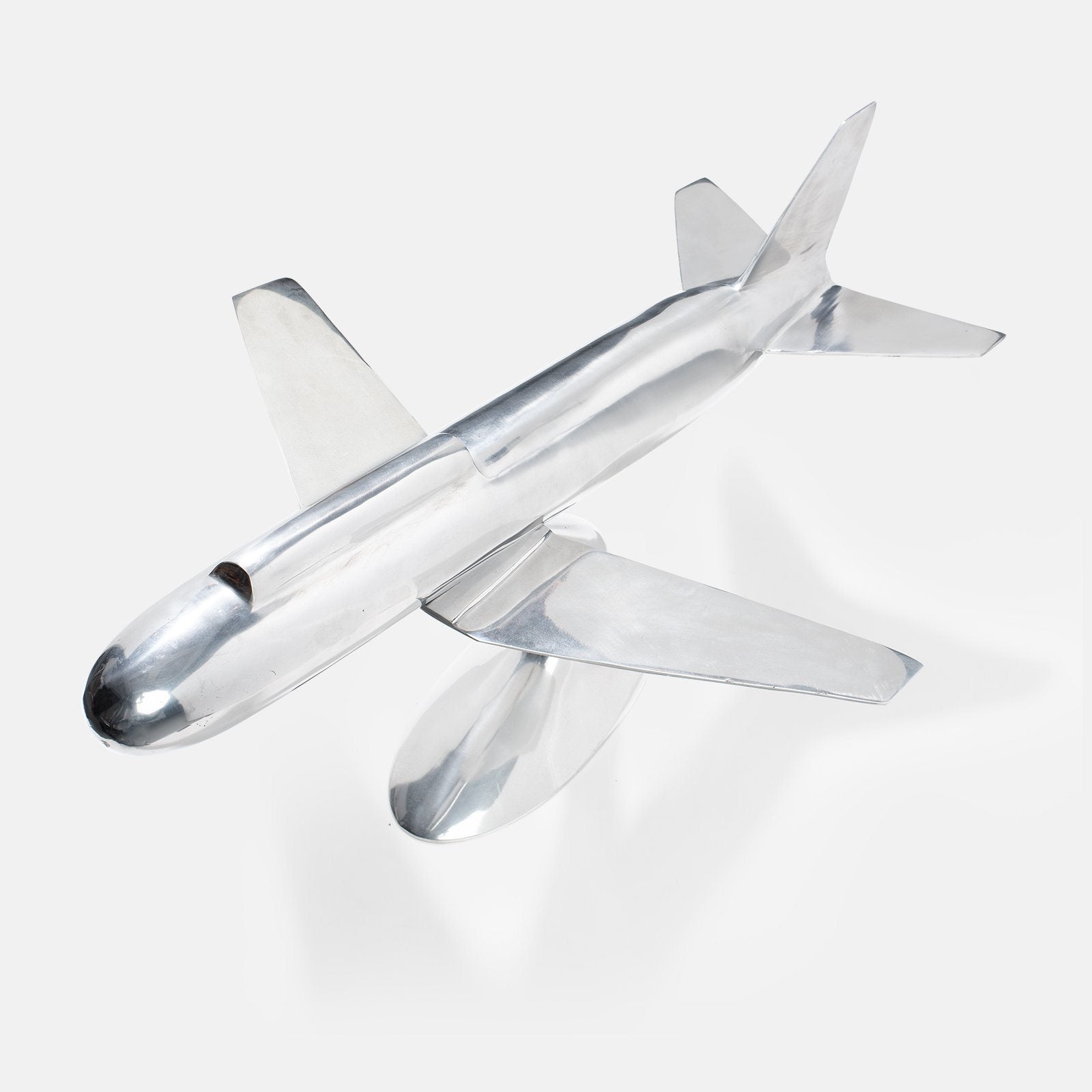 Vintage Huge Art Deco Aluminium Air Plane Model