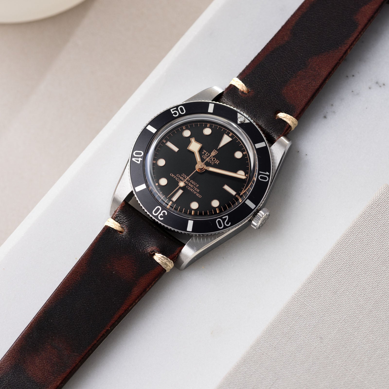 Diablo Black Leather Watch Strap