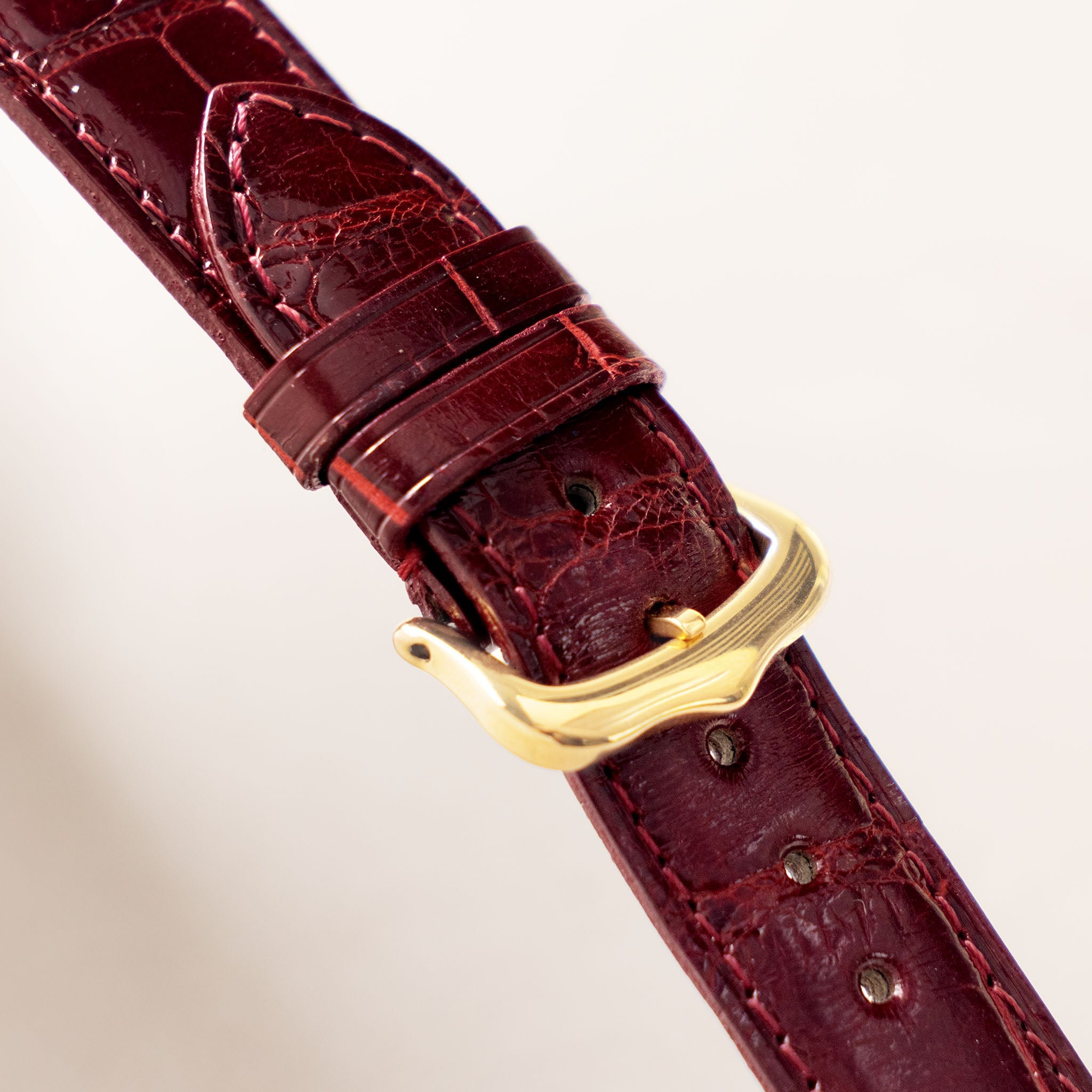 Horlogeband voor Cartier 17.5 mm - The Full Cut Red Alligator