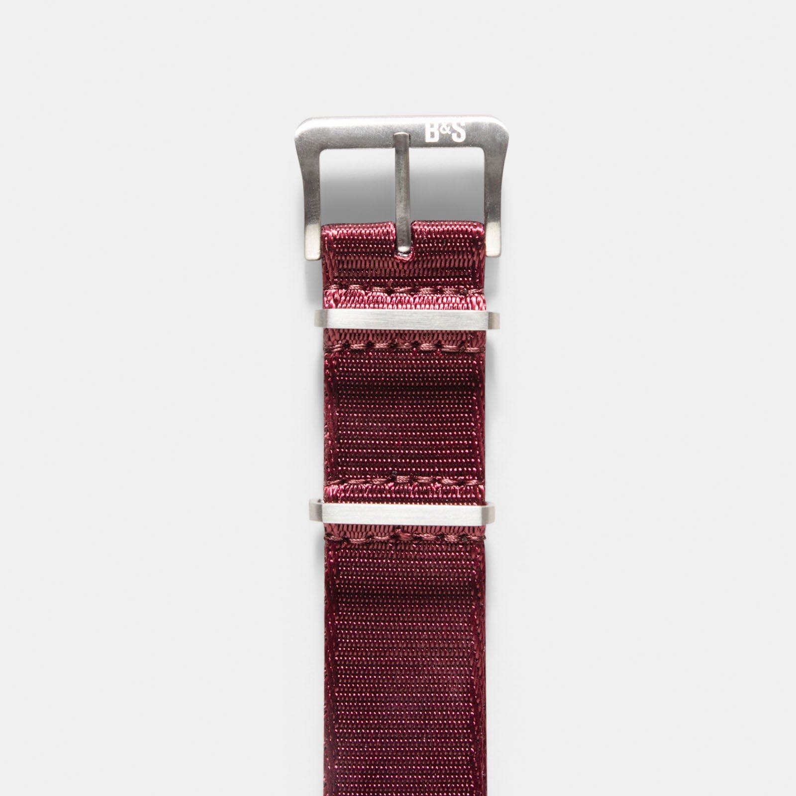 Deluxe Nylon Nato Horlogeband Burgundy Red