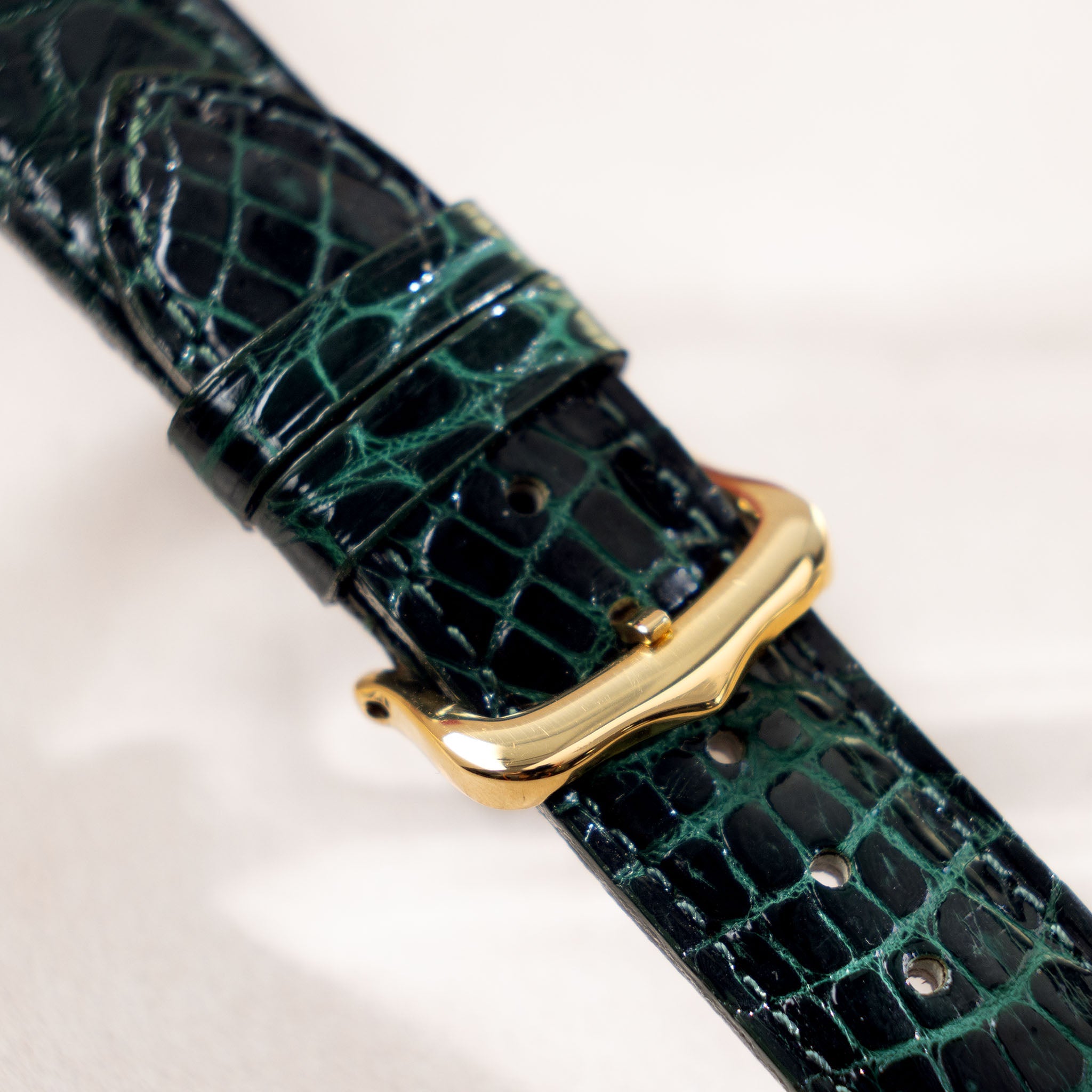 Horlogeband voor Cartier 17.5 mm - The Green Alligator