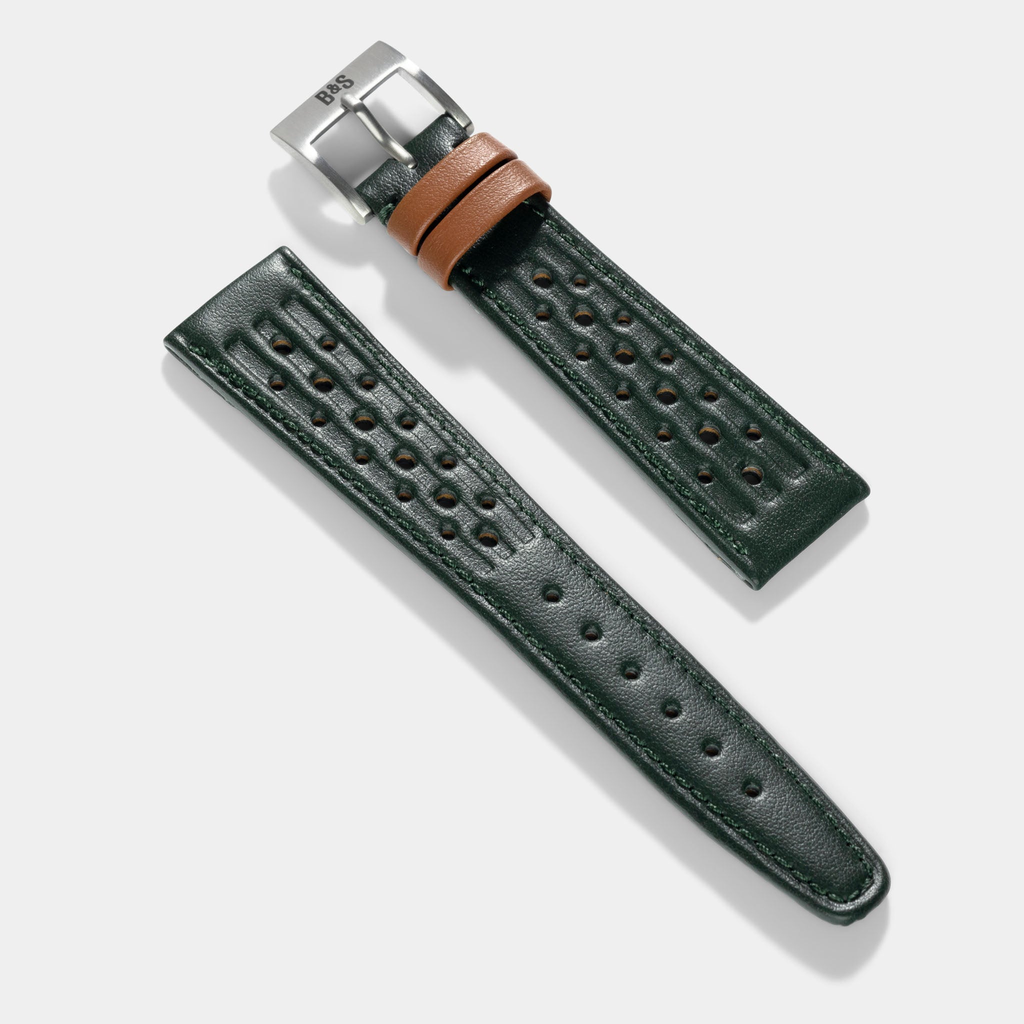 British Racing Green Leather Watch Strap - Jubilee Edition - Lengte Lang