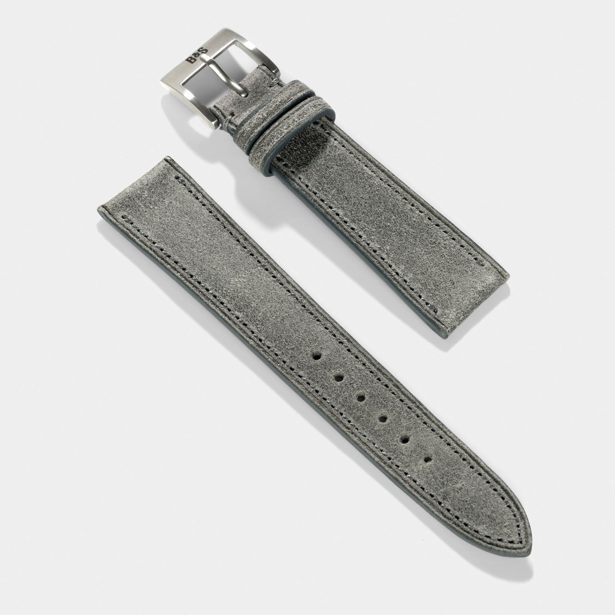 Horlogeband voor IWC Flieger Chronograph - Grey Leather (20mm)