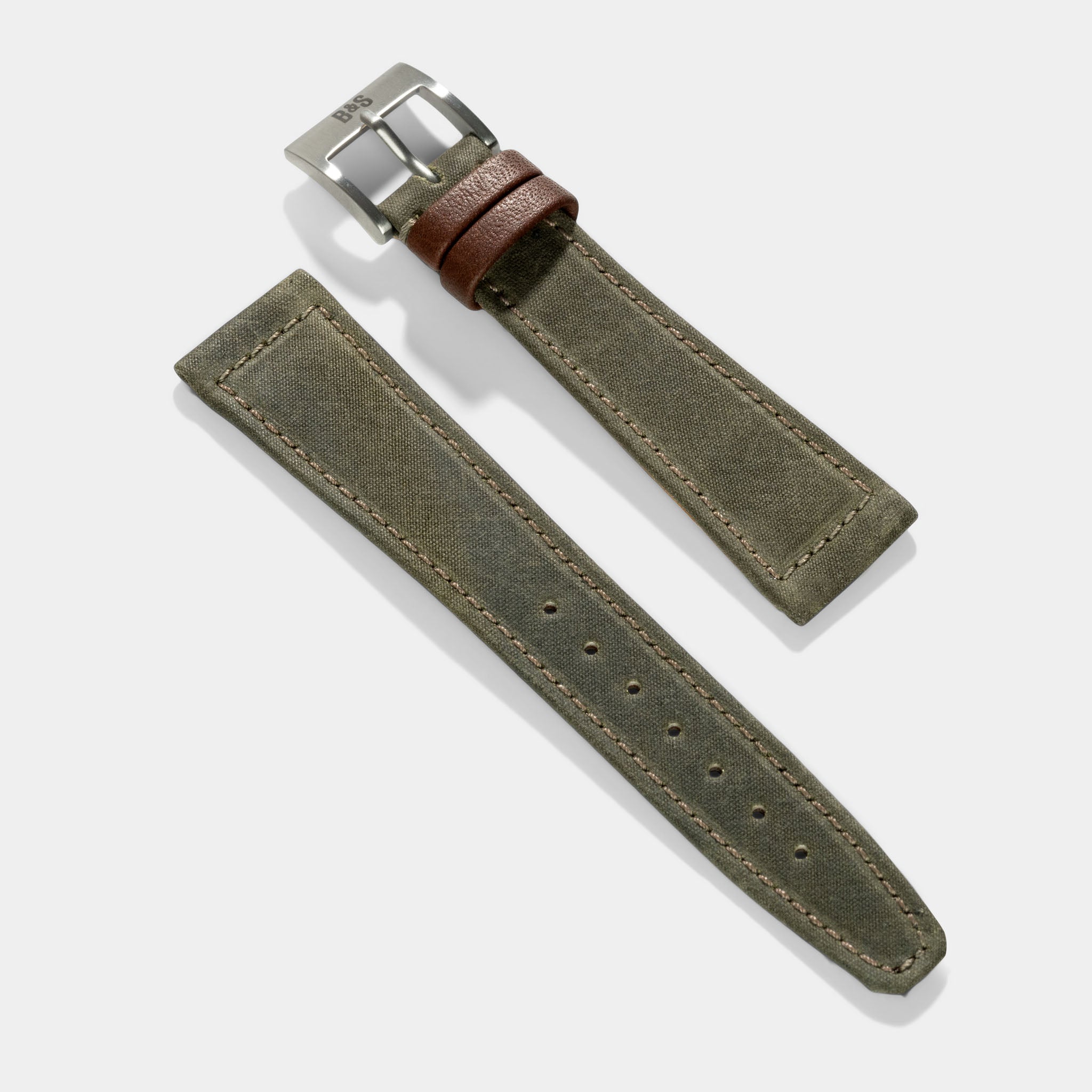 Horlogeband voor IWC Flieger Chronograph - Vintage Barbour Fabric - (20mm)