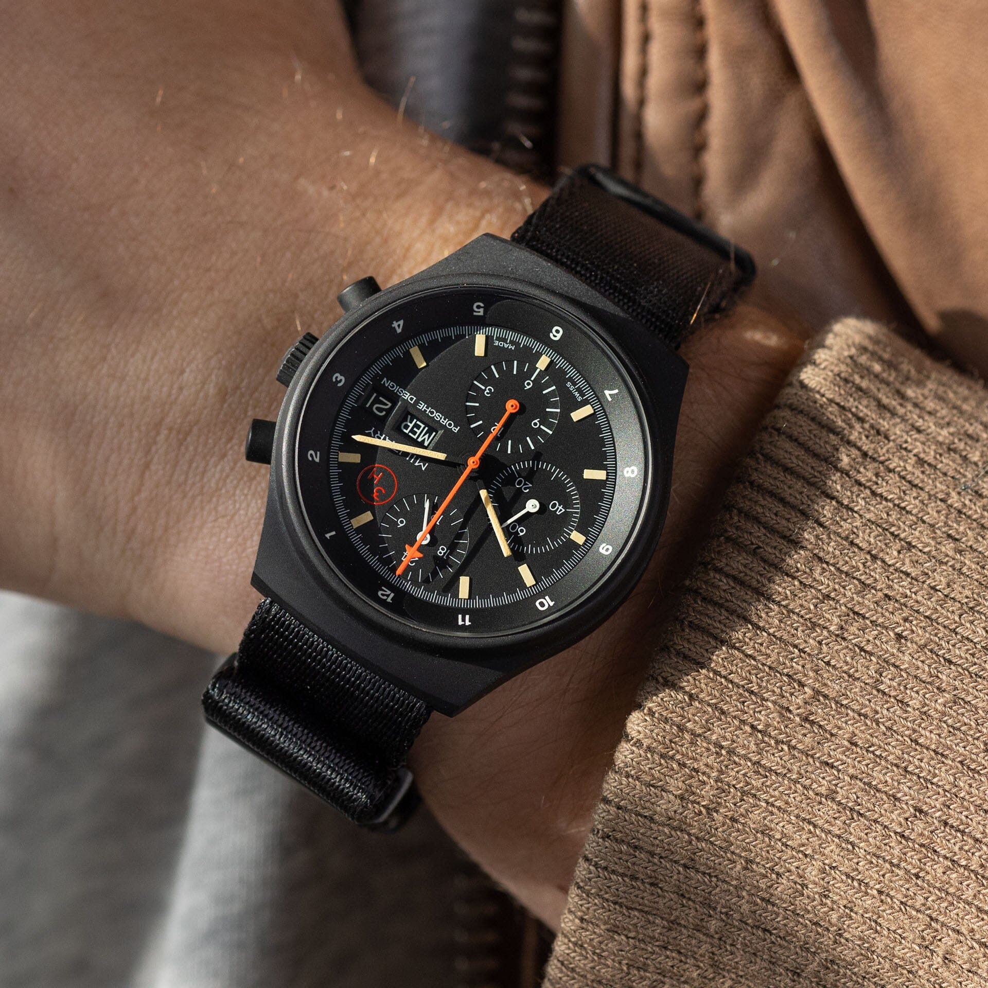 Deluxe Nylon Nato Horlogeband Diep Zwart