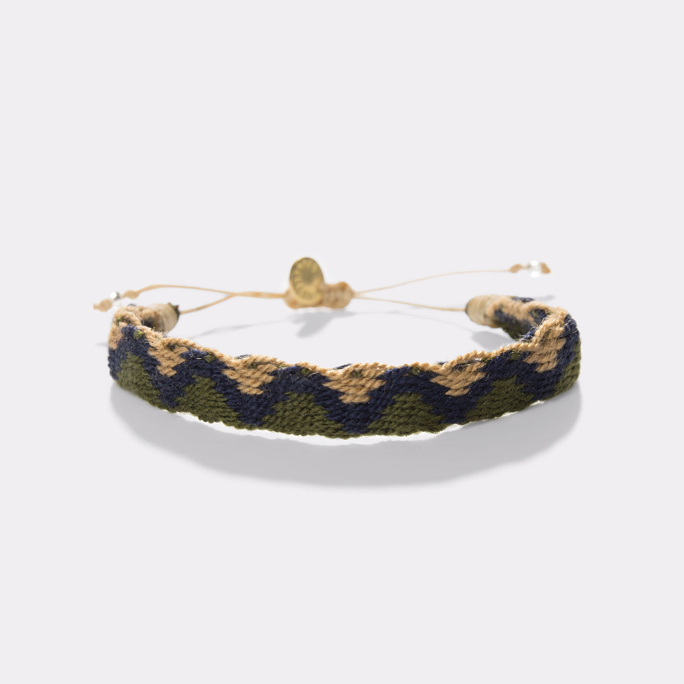 Embroidered Bracelet in Navy and Silver Stars by Guanabana Handmade main image 1