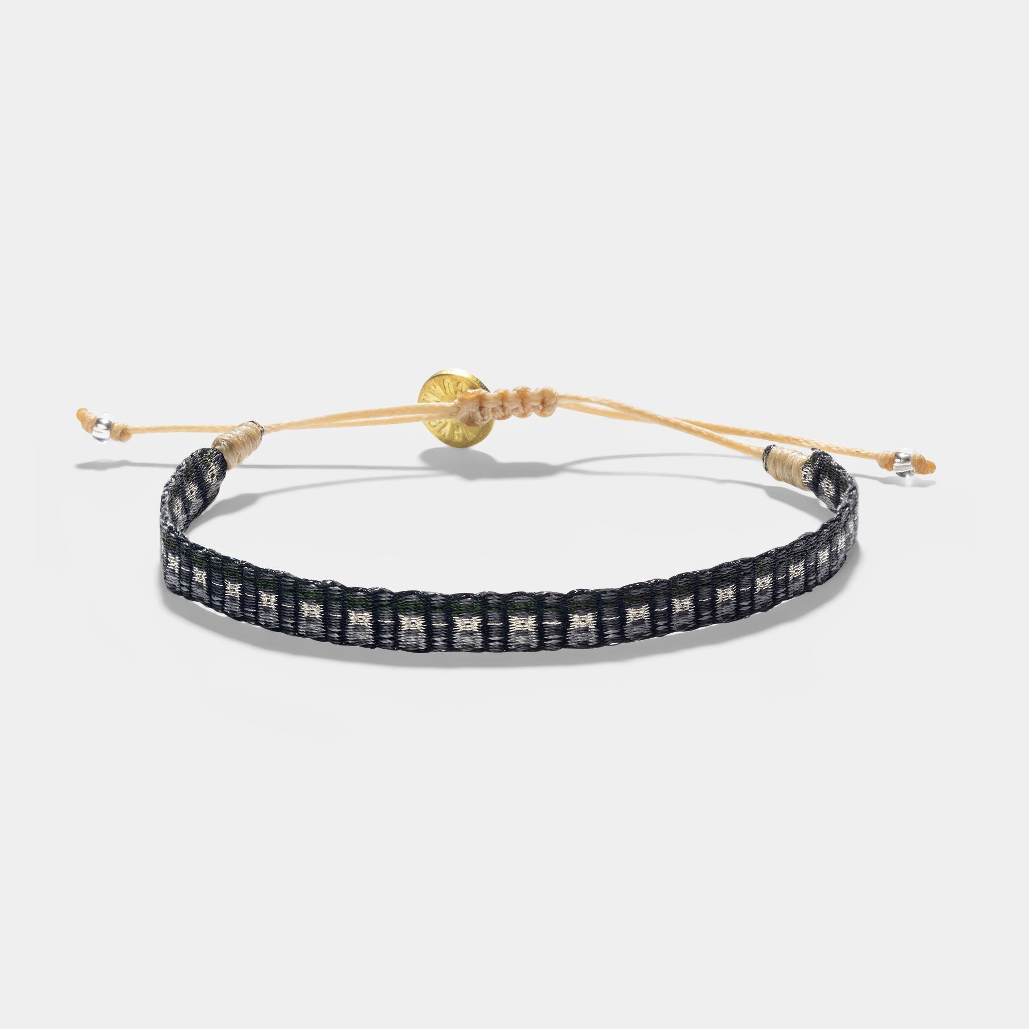 Guanabana Woven Bracelet – Silver Noir