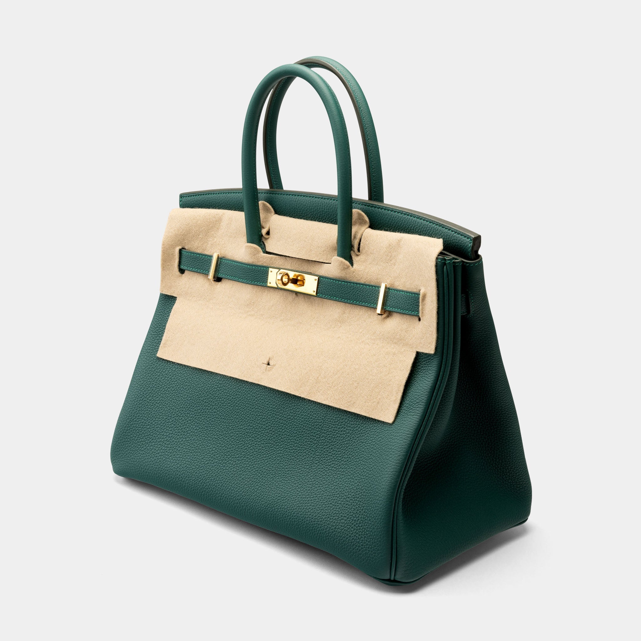 Hermes Birkin 35 Veau Togo Malachite New Full Set