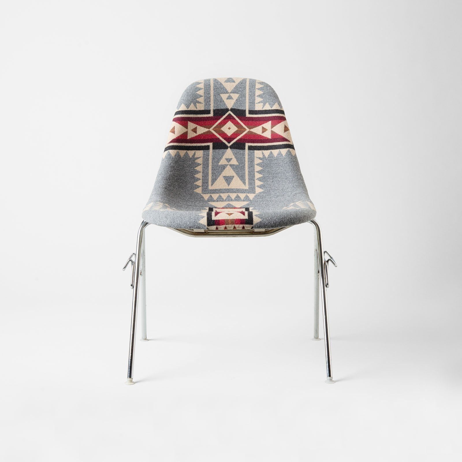 1960s Unique Pendleton Eames Side Chair Grey