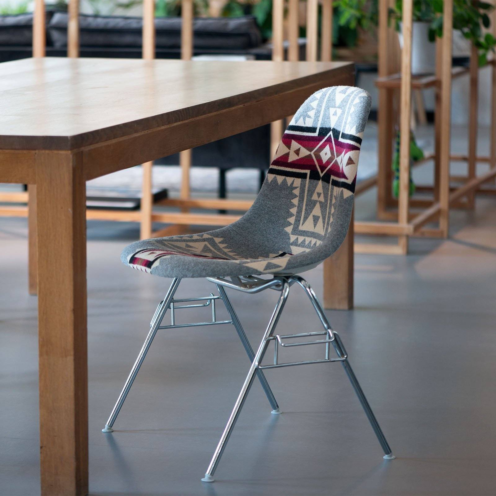 1960s Unique Pendleton Eames Side Chair Grey