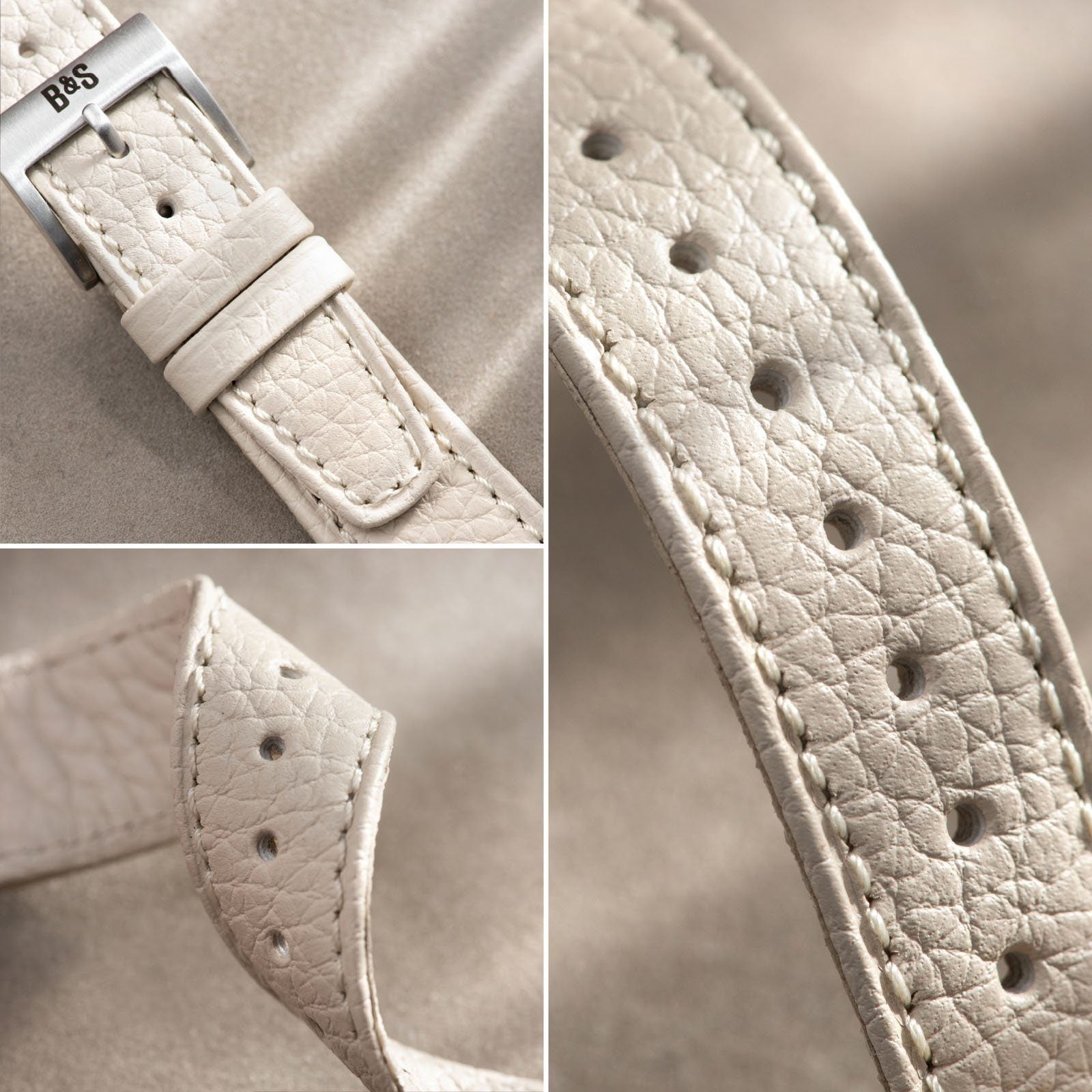 Taurillon Creme Speedy Leren Horlogeband