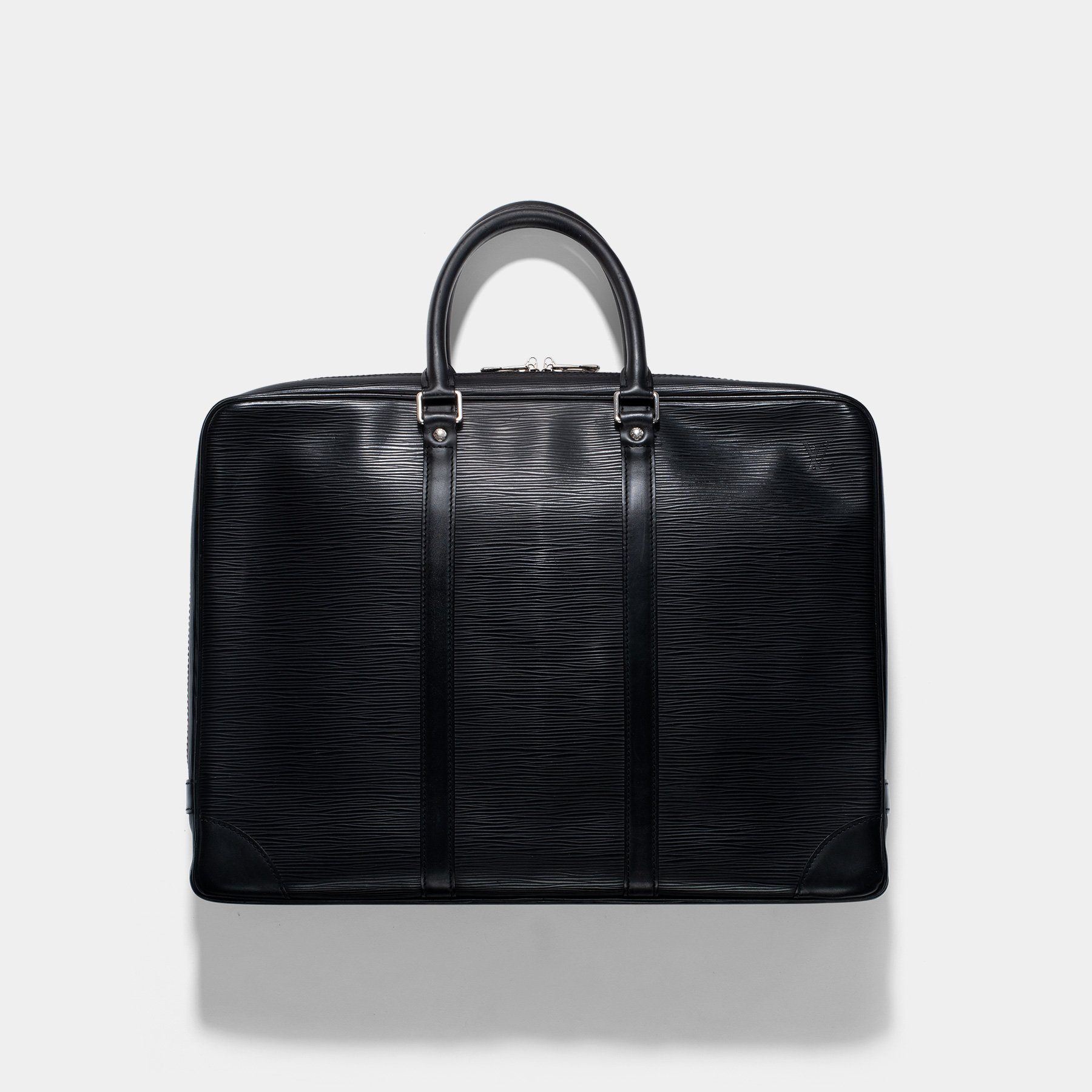 LOUIS VUITTON BLACK EPI PORTE DOCUMENTS VOYAGE