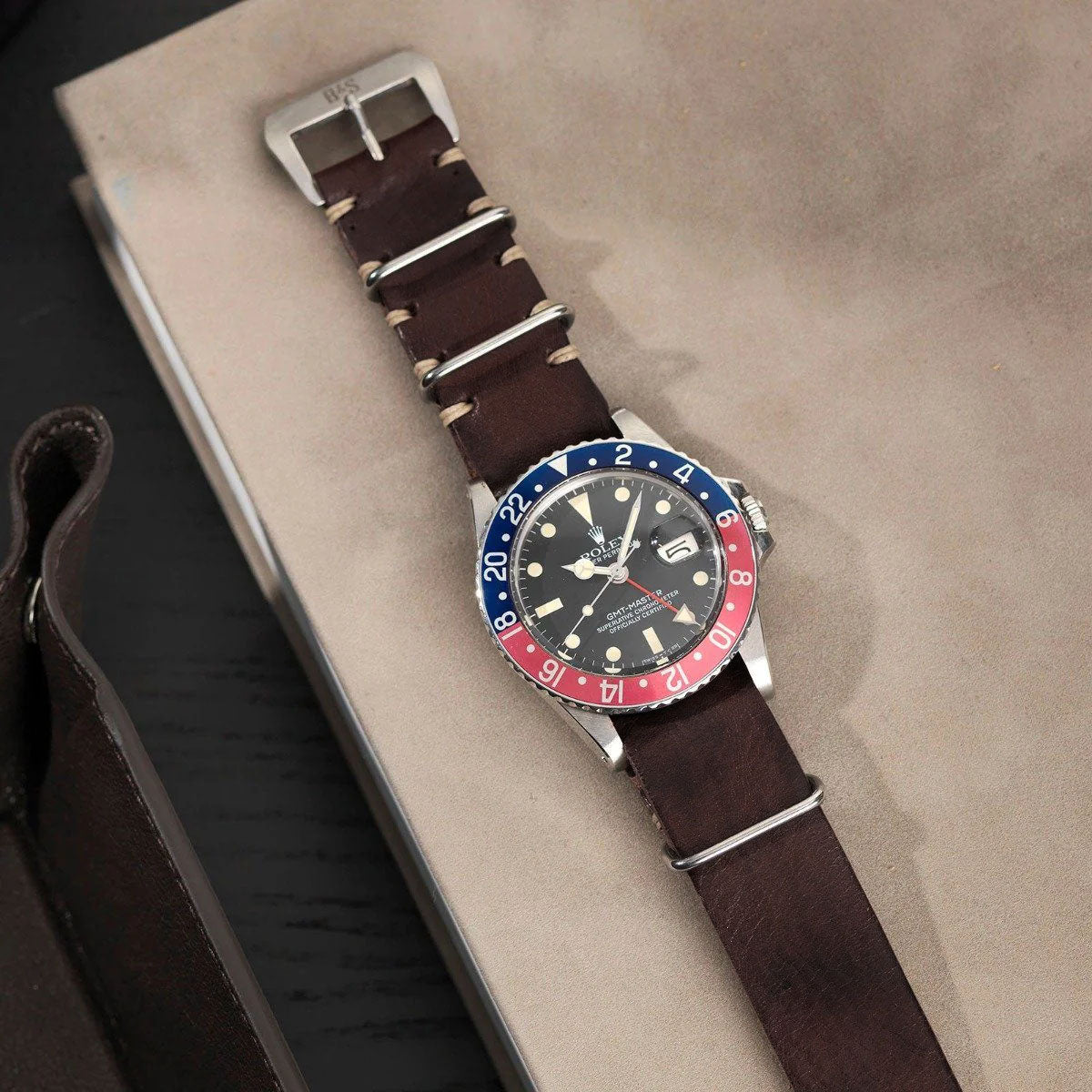 Lumberjack Brown Nato Leren Horlogeband