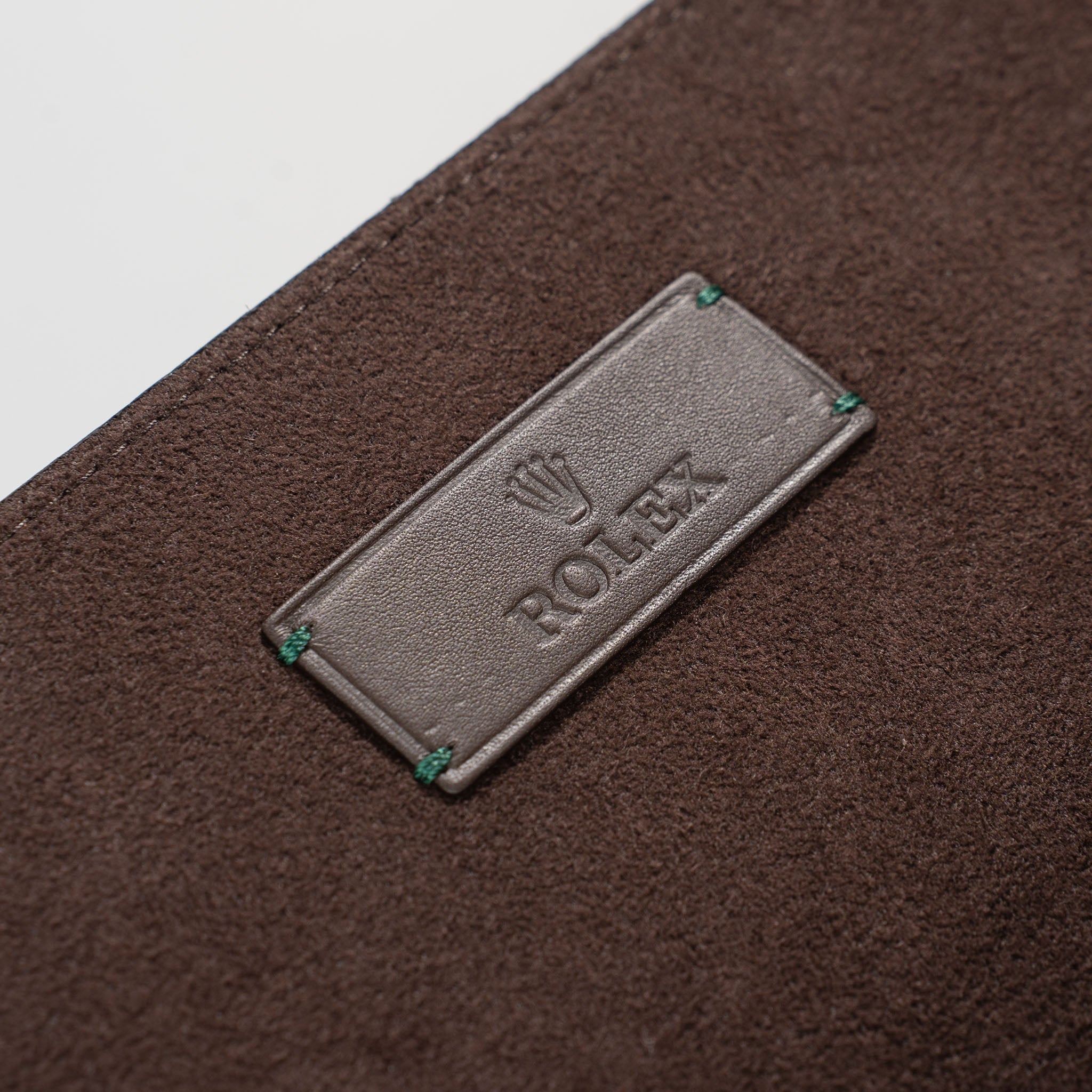 Rolex 3 slots watch pouch in espresso brown leather