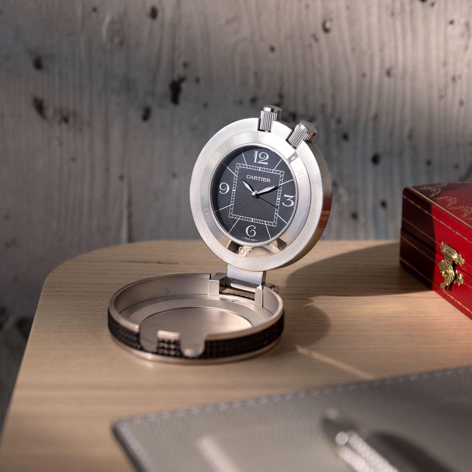 Cartier Pasha Pendulette Alarm Desk Clock