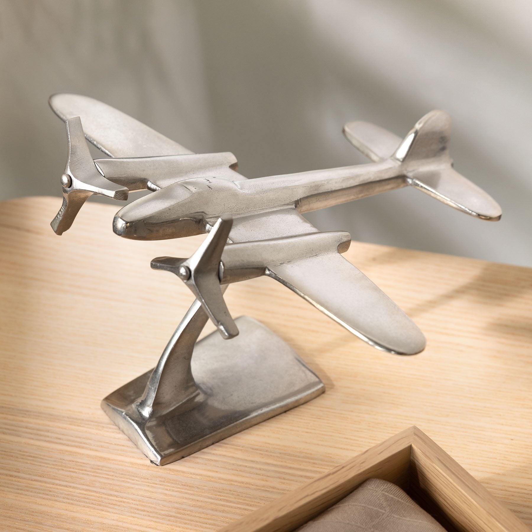 1970s Aluminium Desk Airplane