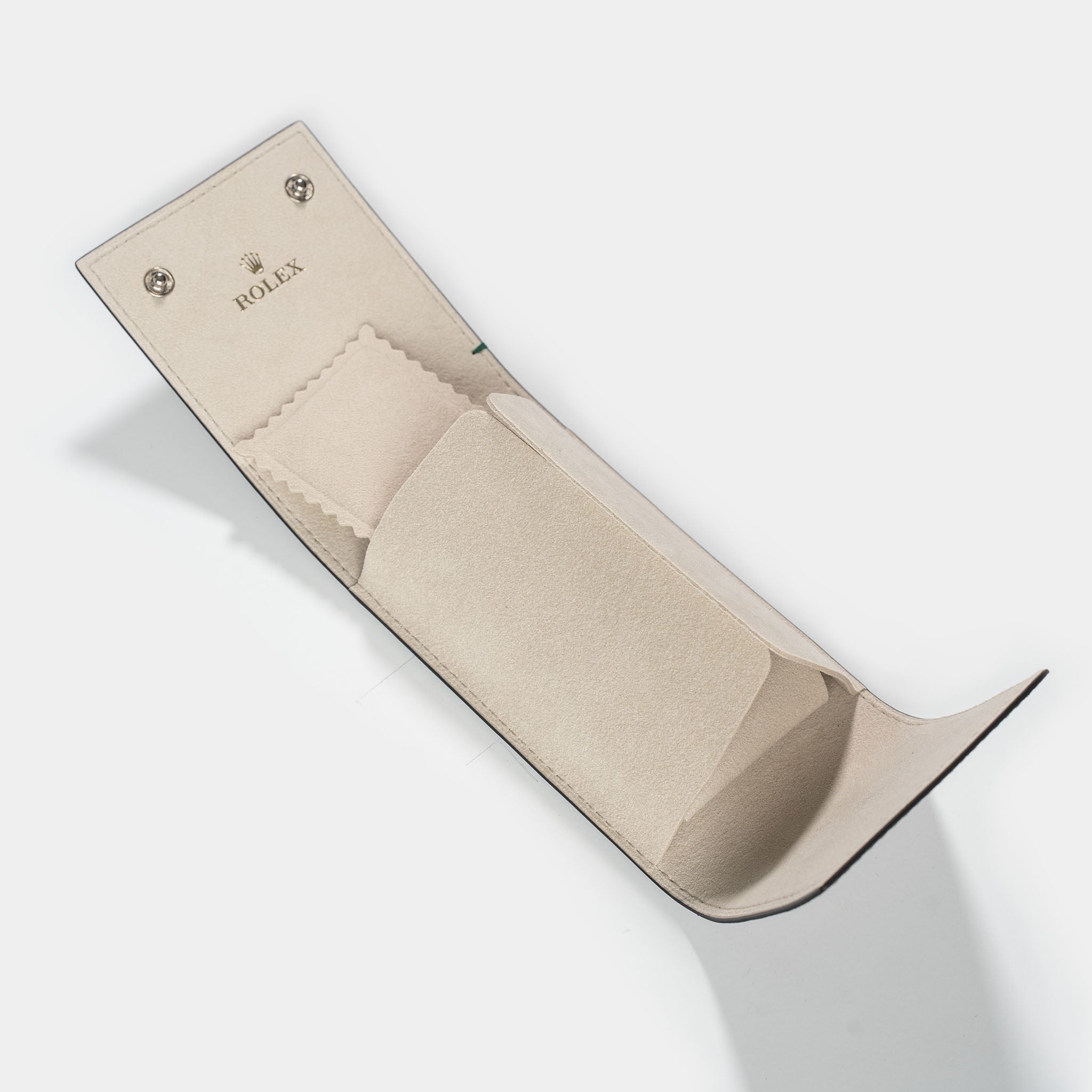 Taupe color single watch leather pouch