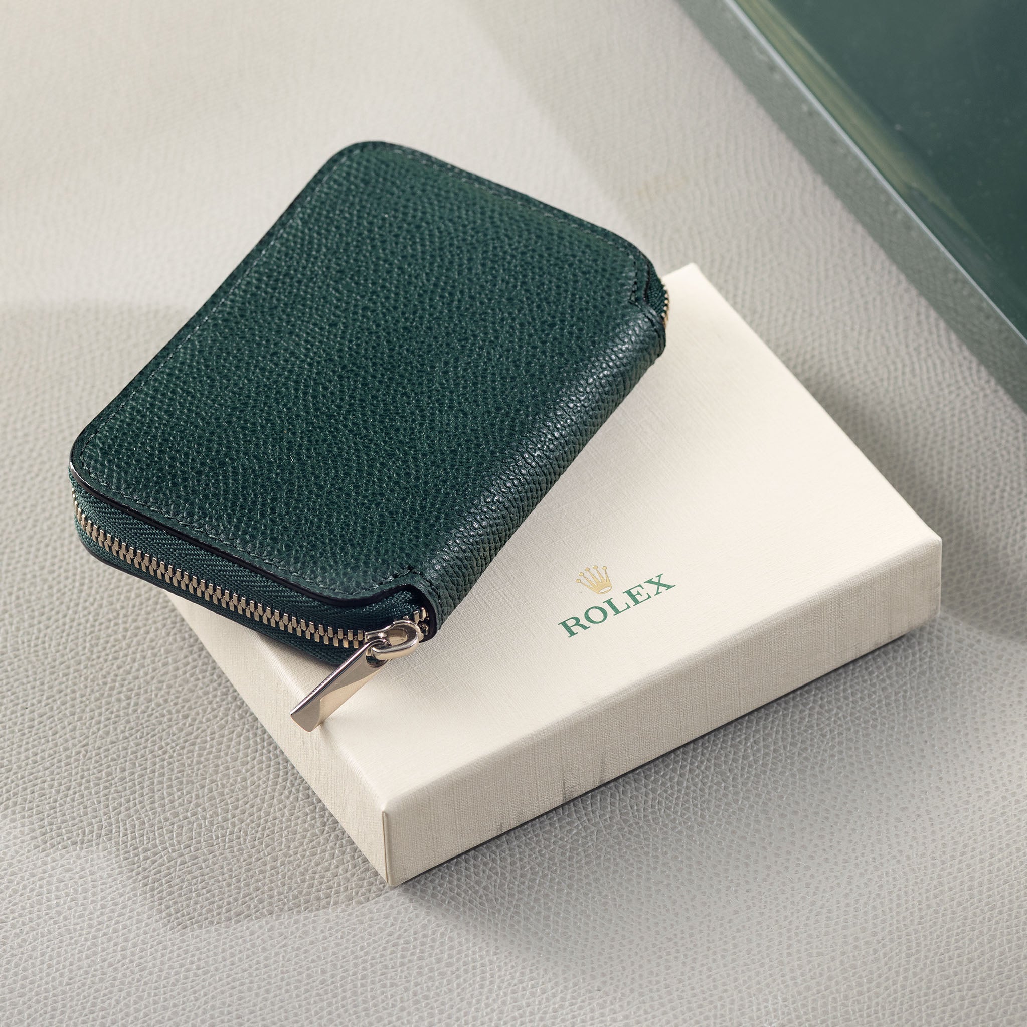 ROLEX グリーンショップ袋とカードケース MRG-