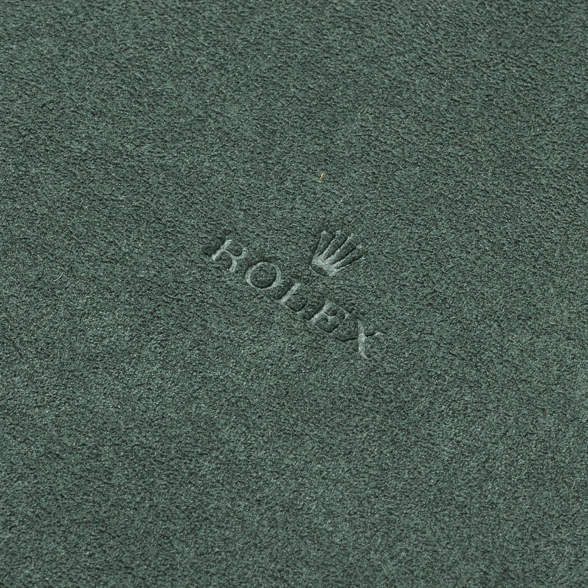 Rolex Set of Two  Green Leather Organisers Trays