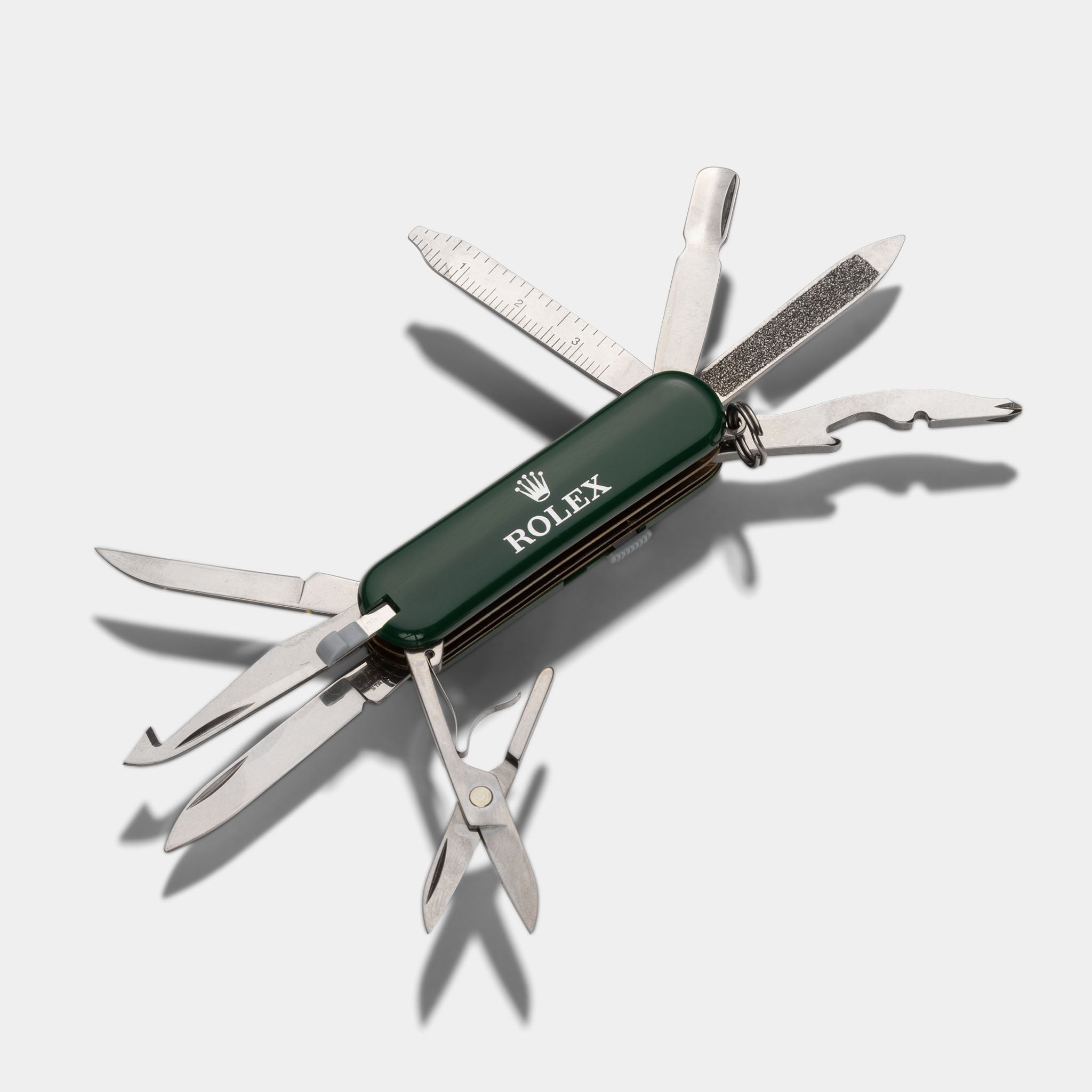 Rolex Green Victorinox Swiss army Pocket knife