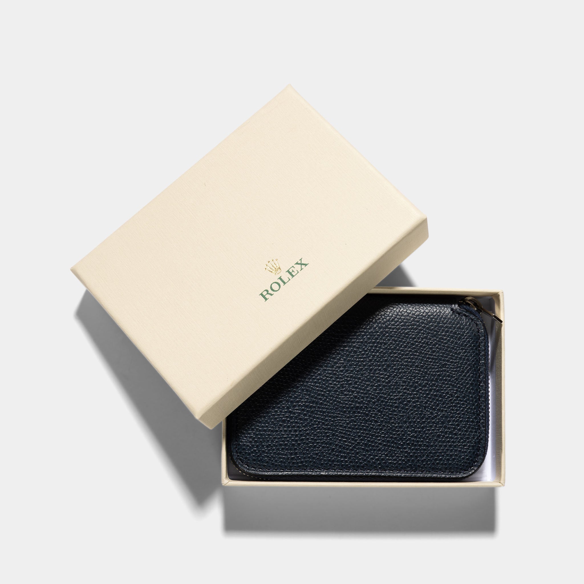 Rolex Blue leather wallet