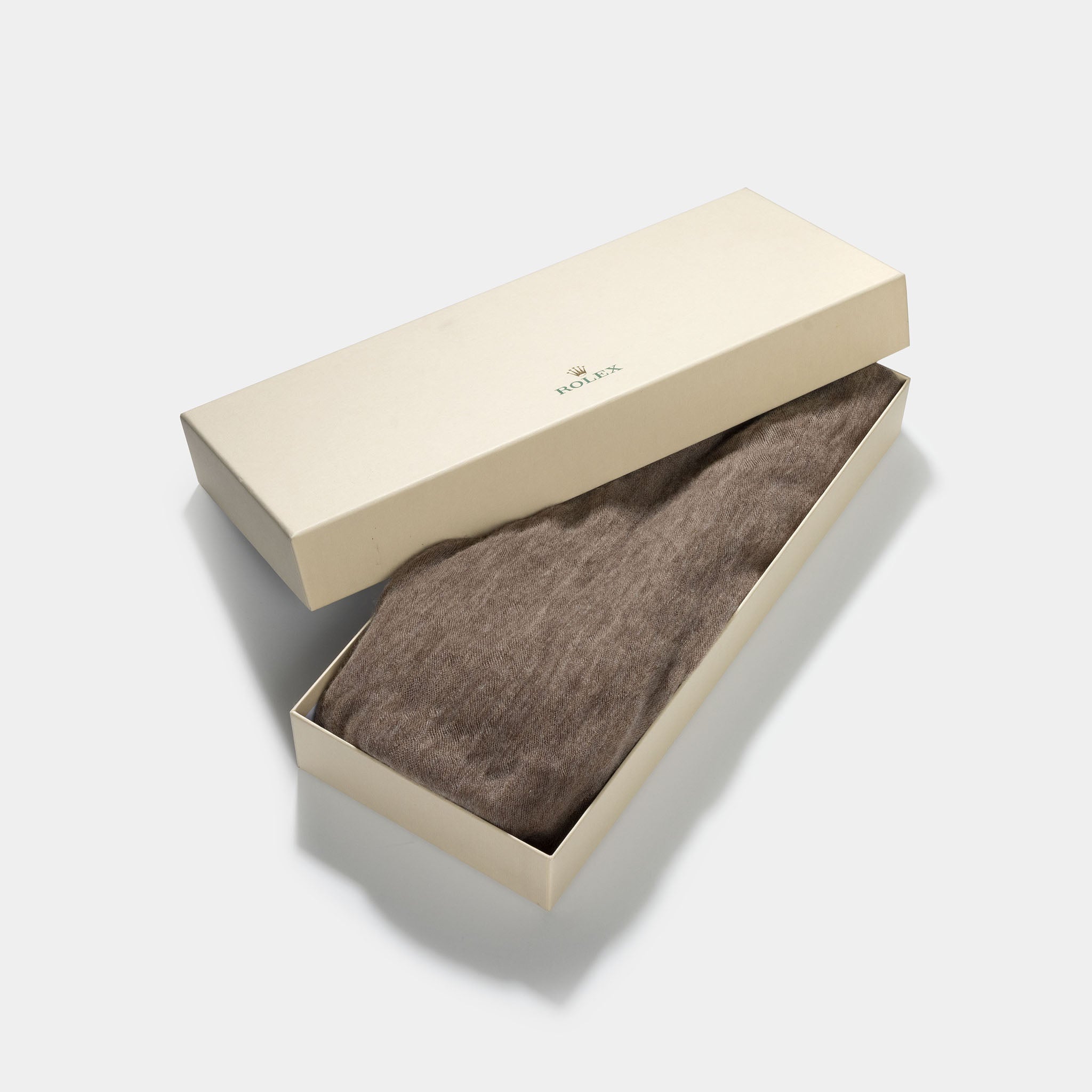 Rolex Taupe Cashmere scarf