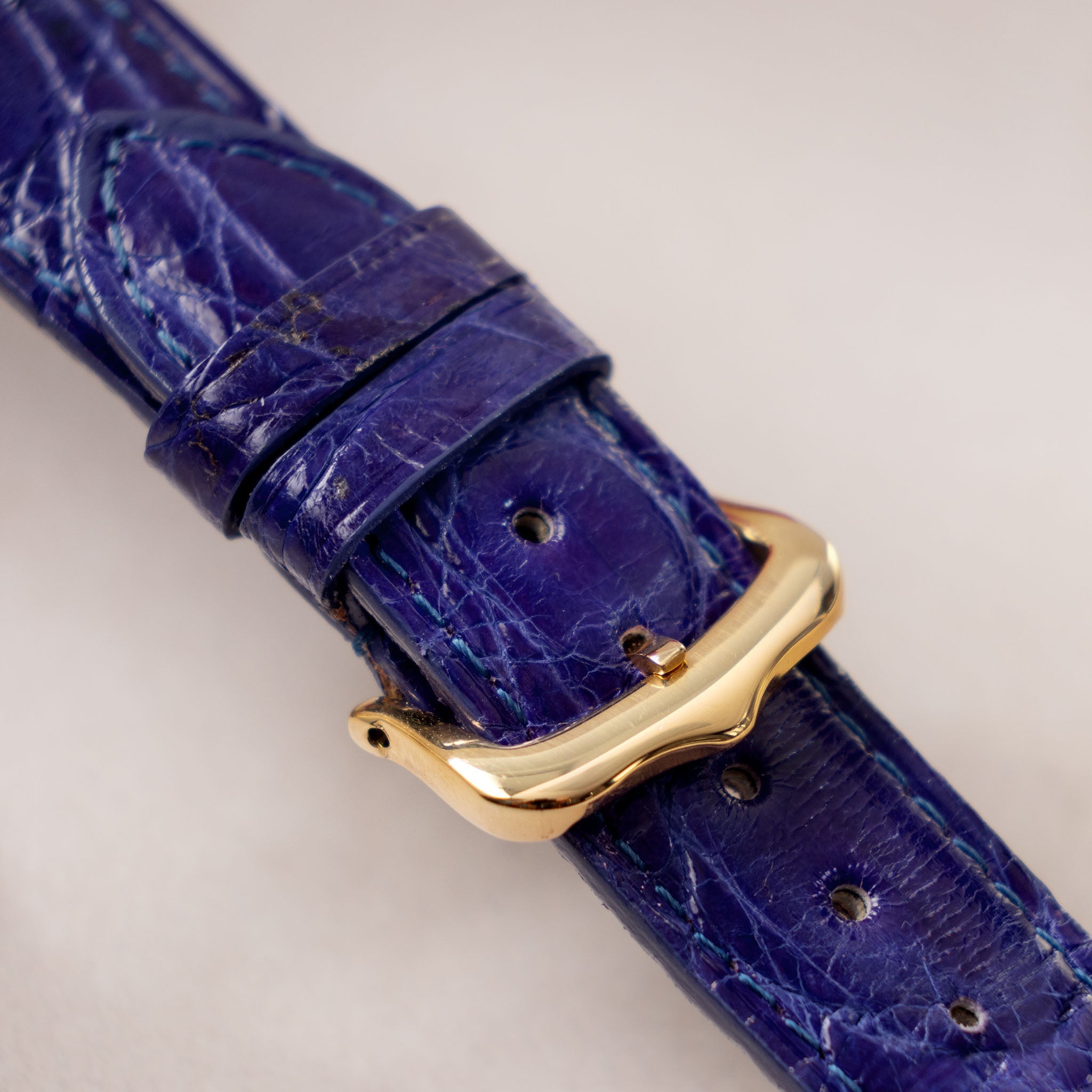 Horlogeband voor Cartier 17.5 mm - The Purple Alligator