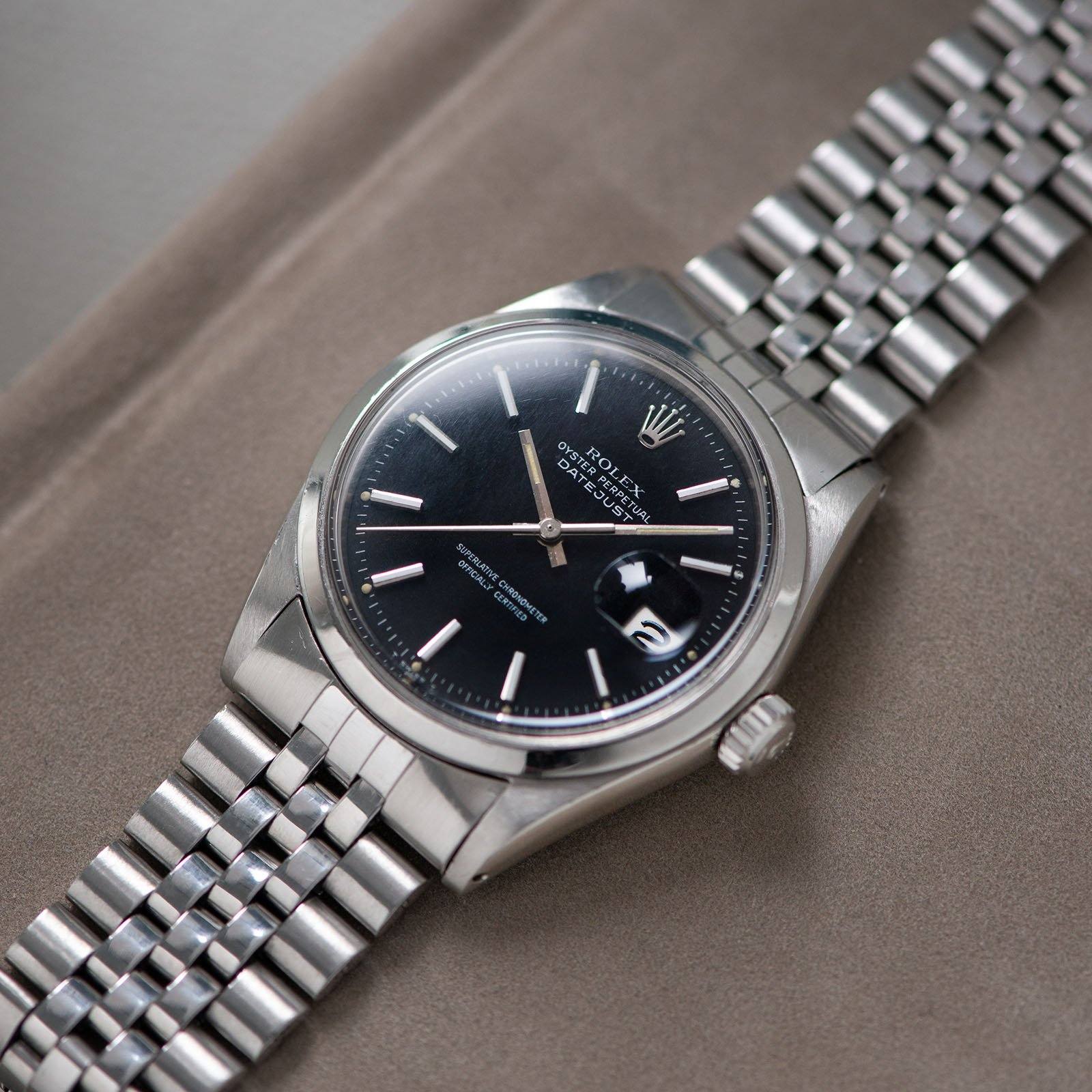 Rolex Datejust Black Marble Dial ref 1600