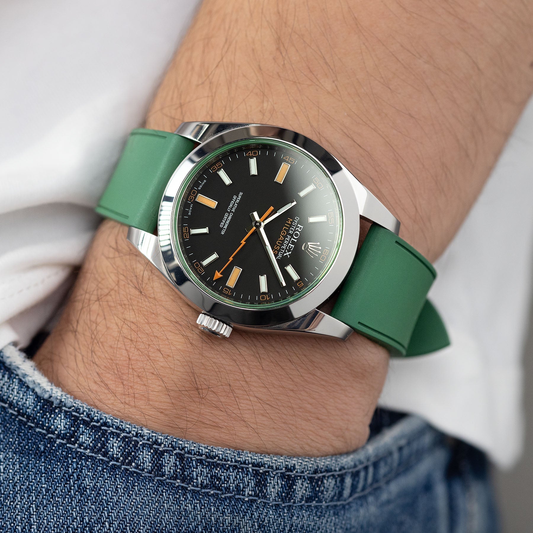 Sailor Green Vegan Rubber Horlogeband