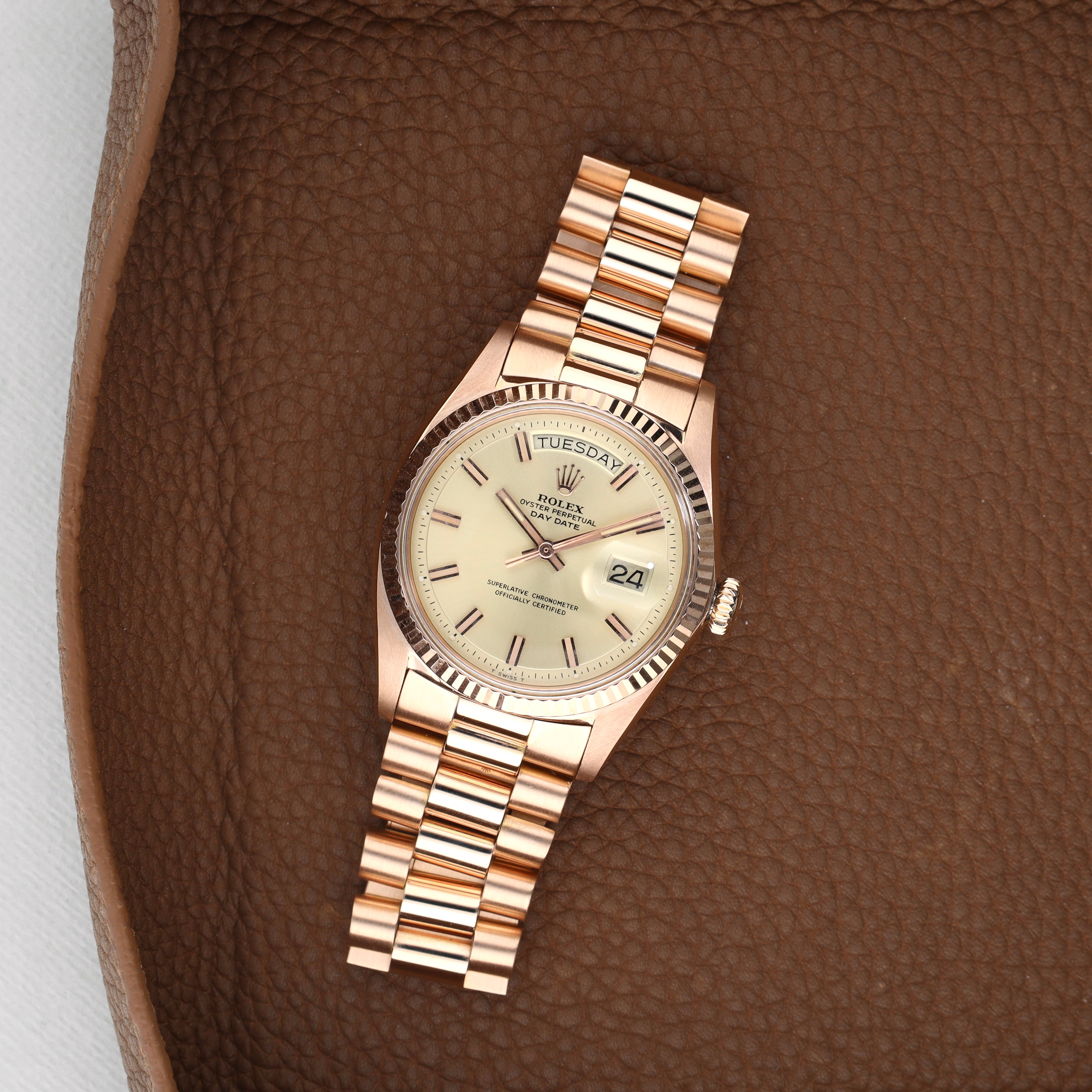 Rolex Day-Date 1803 18k rose gold wide-boy dial - incoming