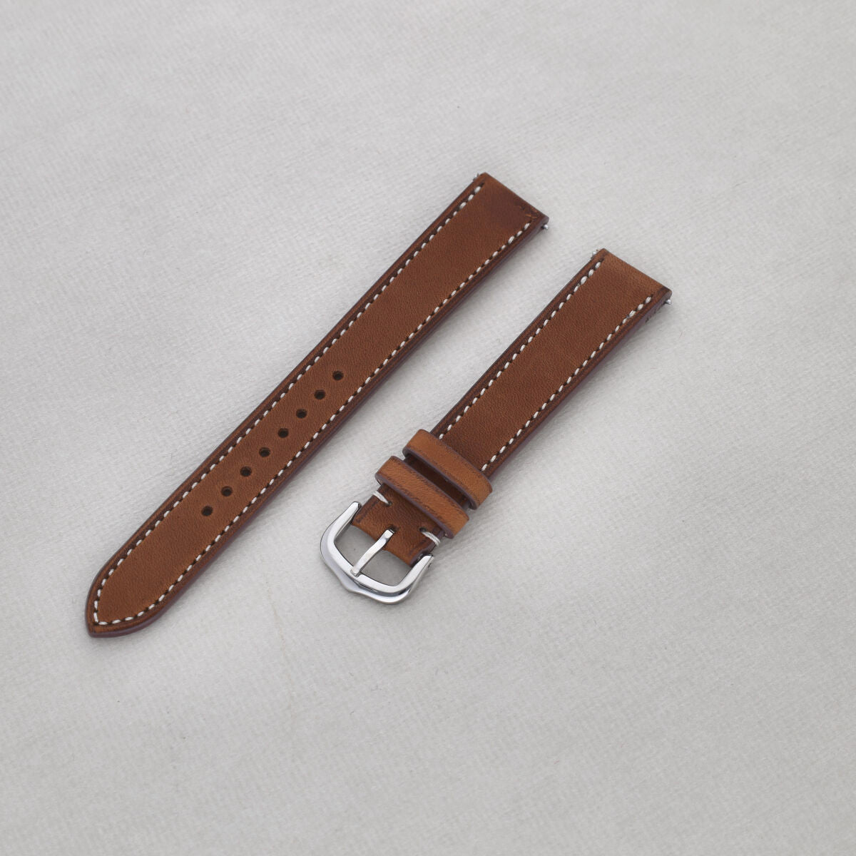 Sample Sale - Barenia Cognac Brown Leather Watch Strap - 16mm - Quick Release Springbars System