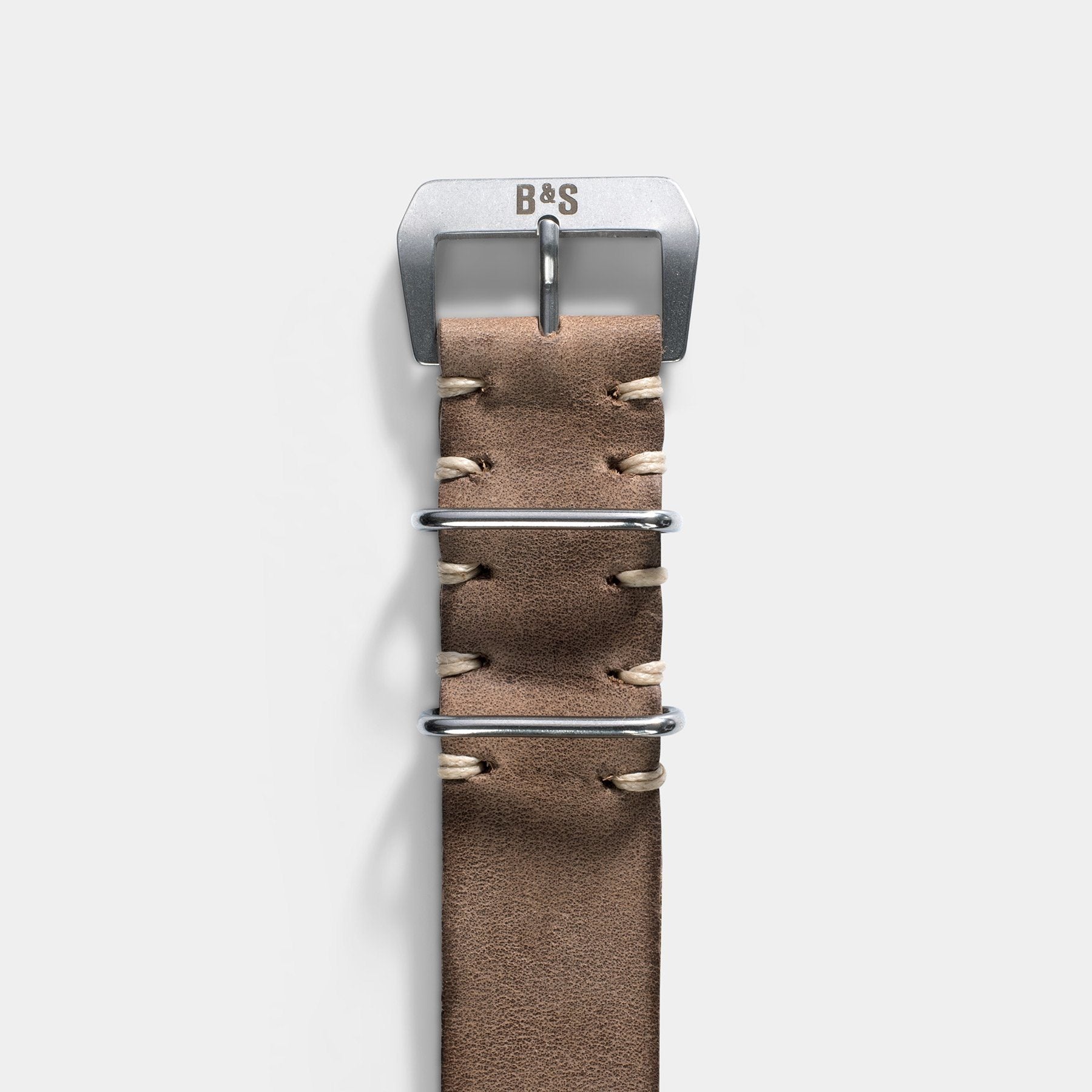 Smoke Grey Nato Leather Watch Strap