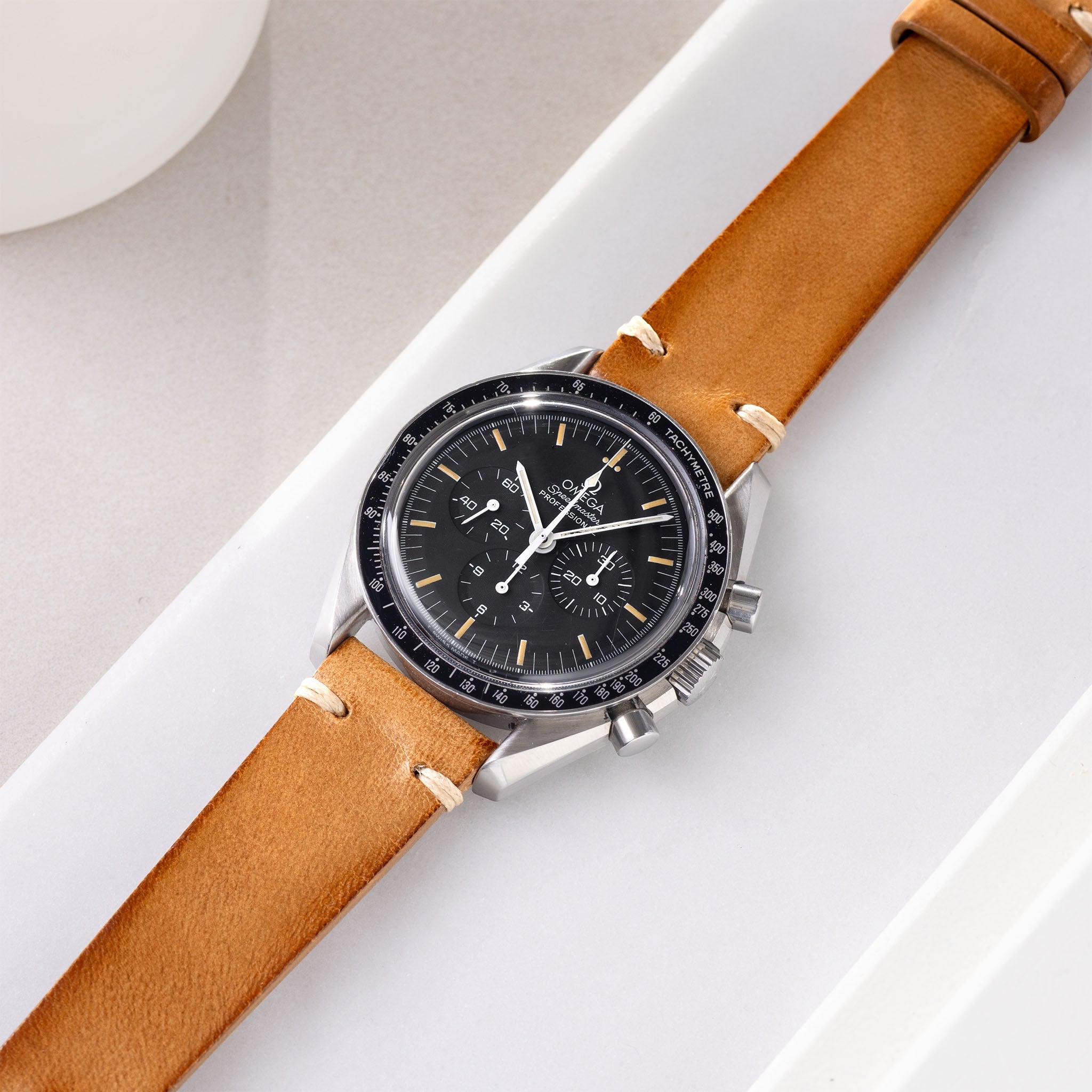 Horlogeband voor Omega Speedmaster Professional - Caramel Brown Leather