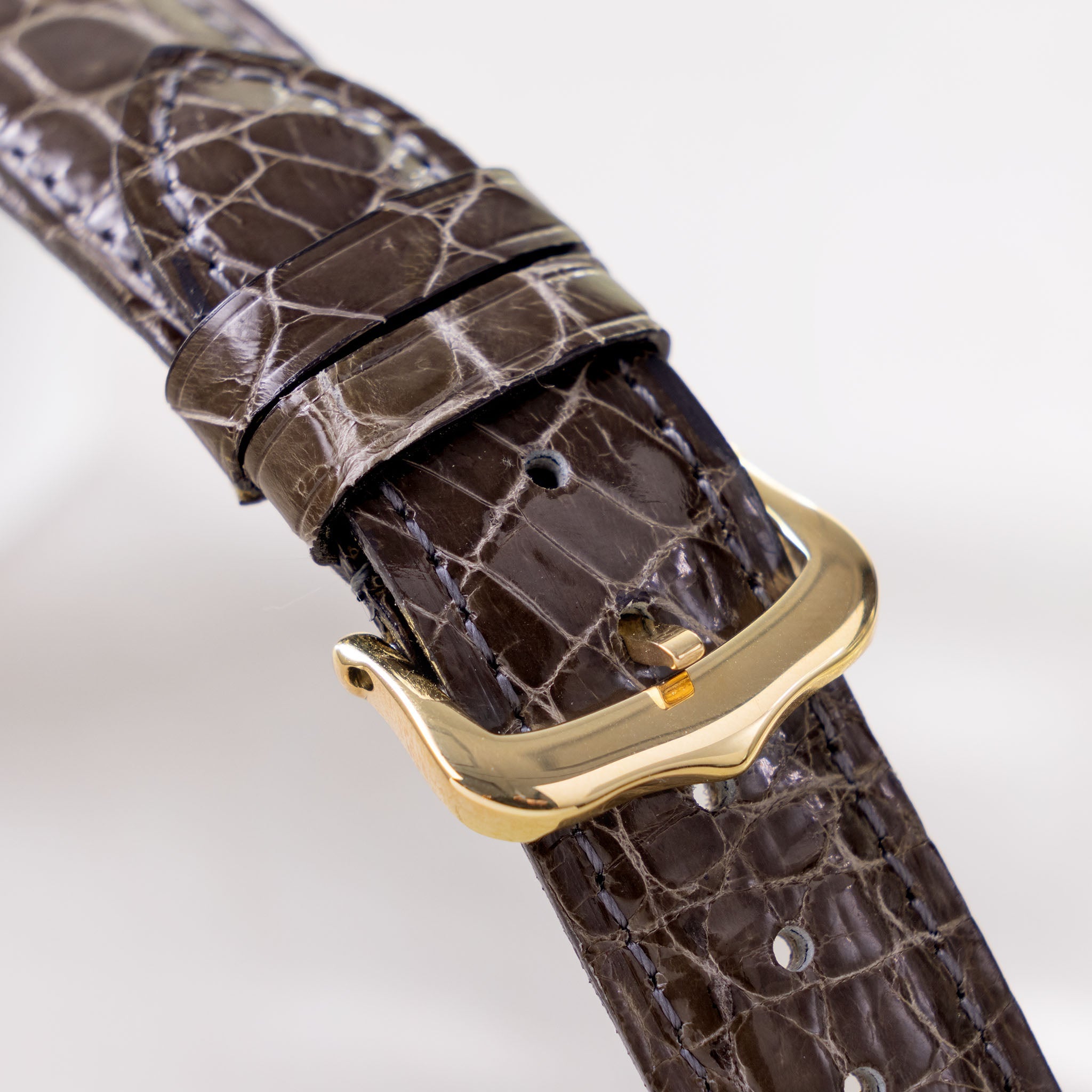 Horlogeband voor Cartier 17.5 mm - The Taupe Grey Alligator