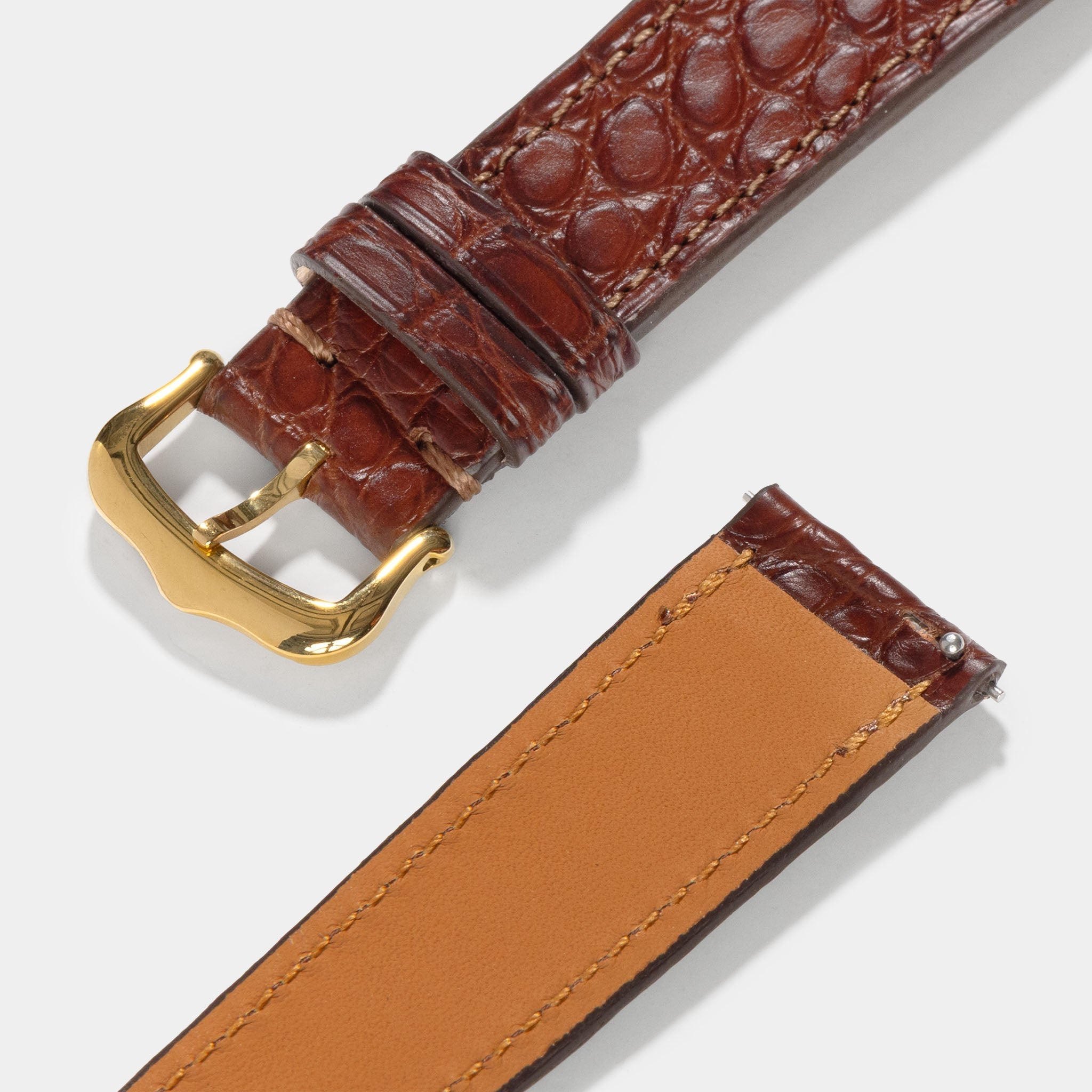 Strap for Cartier Tank Louis (2021-today) - Dark Brown Alligator