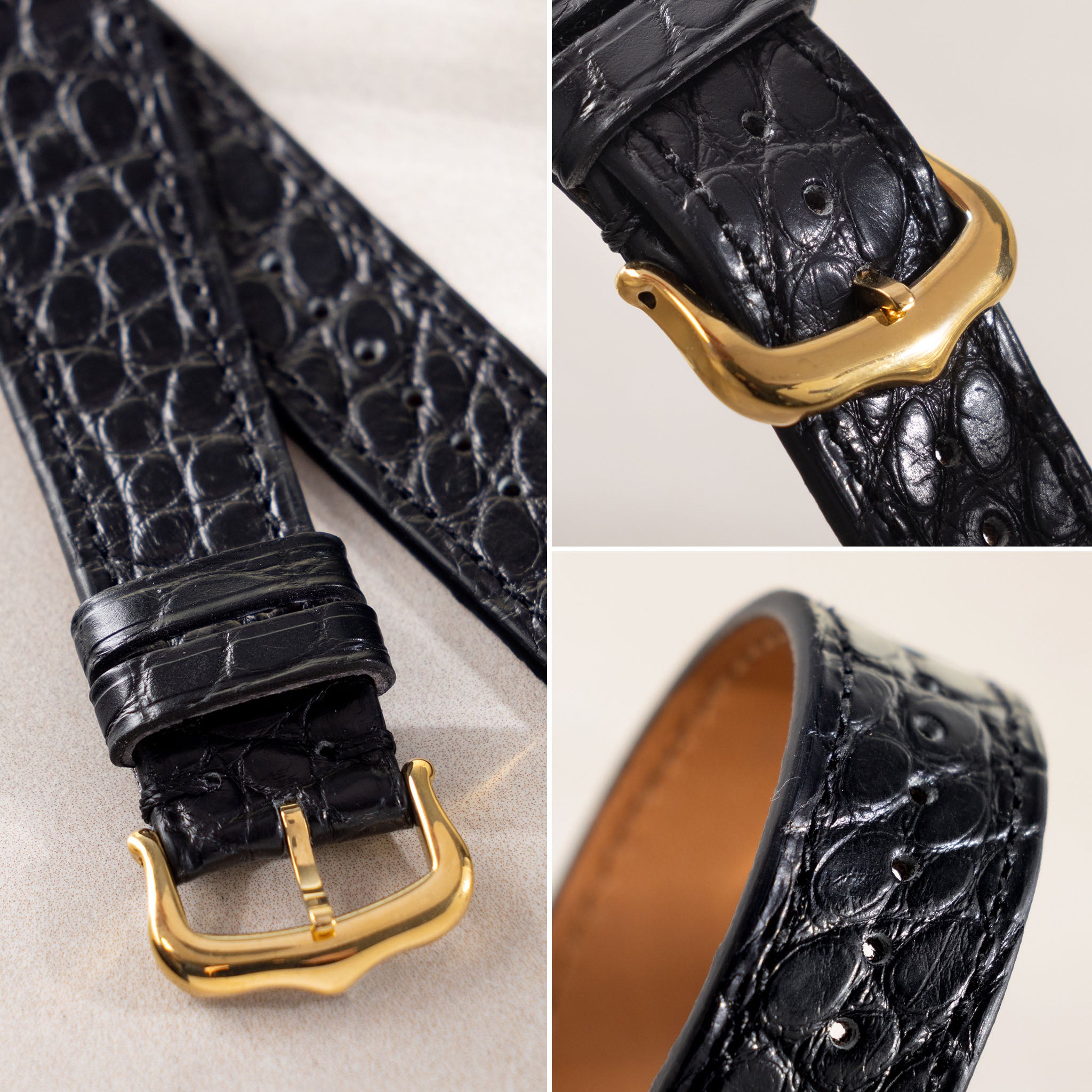Strap for Cartier 17.5mm - The Black Alligator